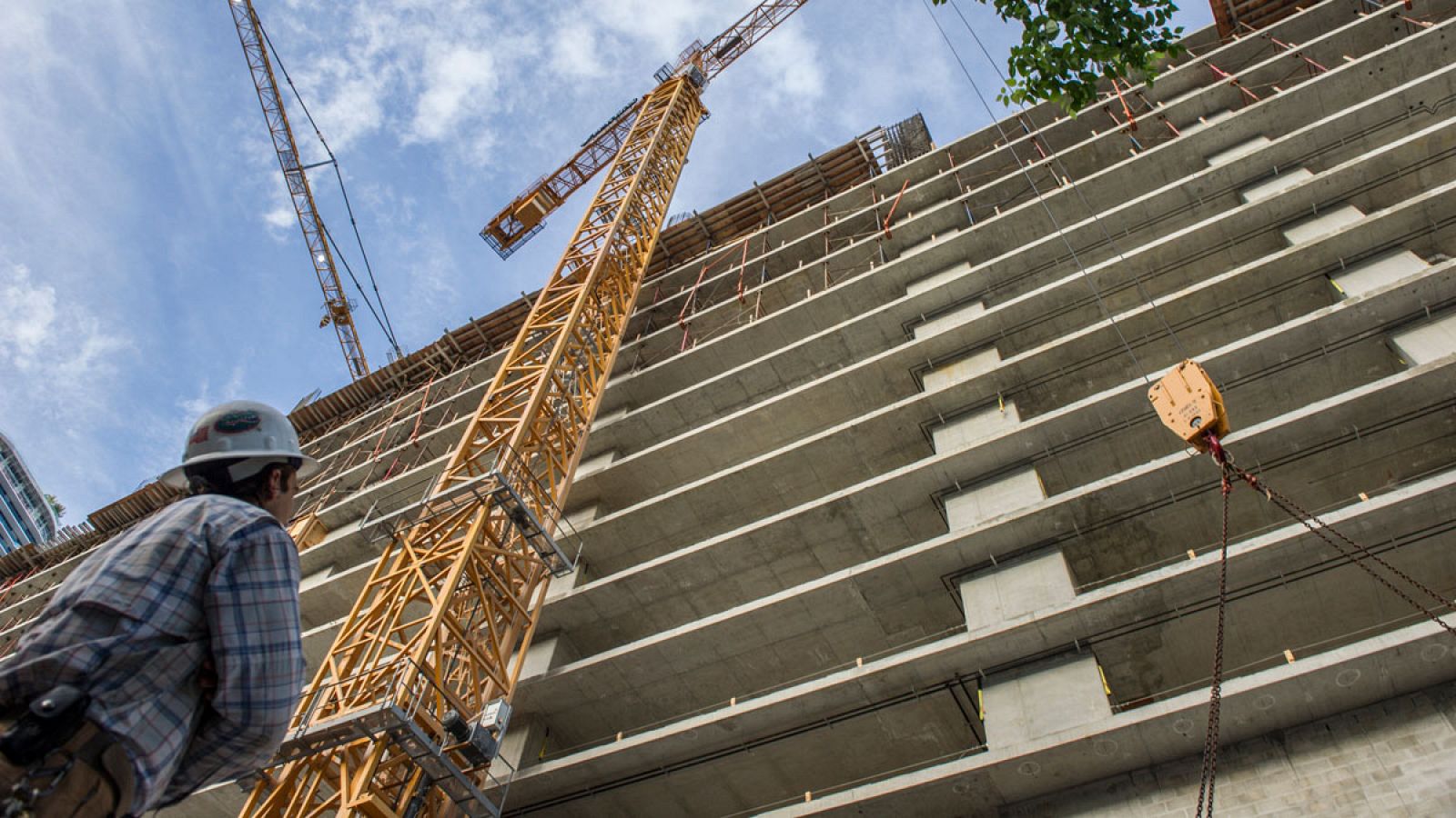 Imagen de archivo de un edificio en construcción.