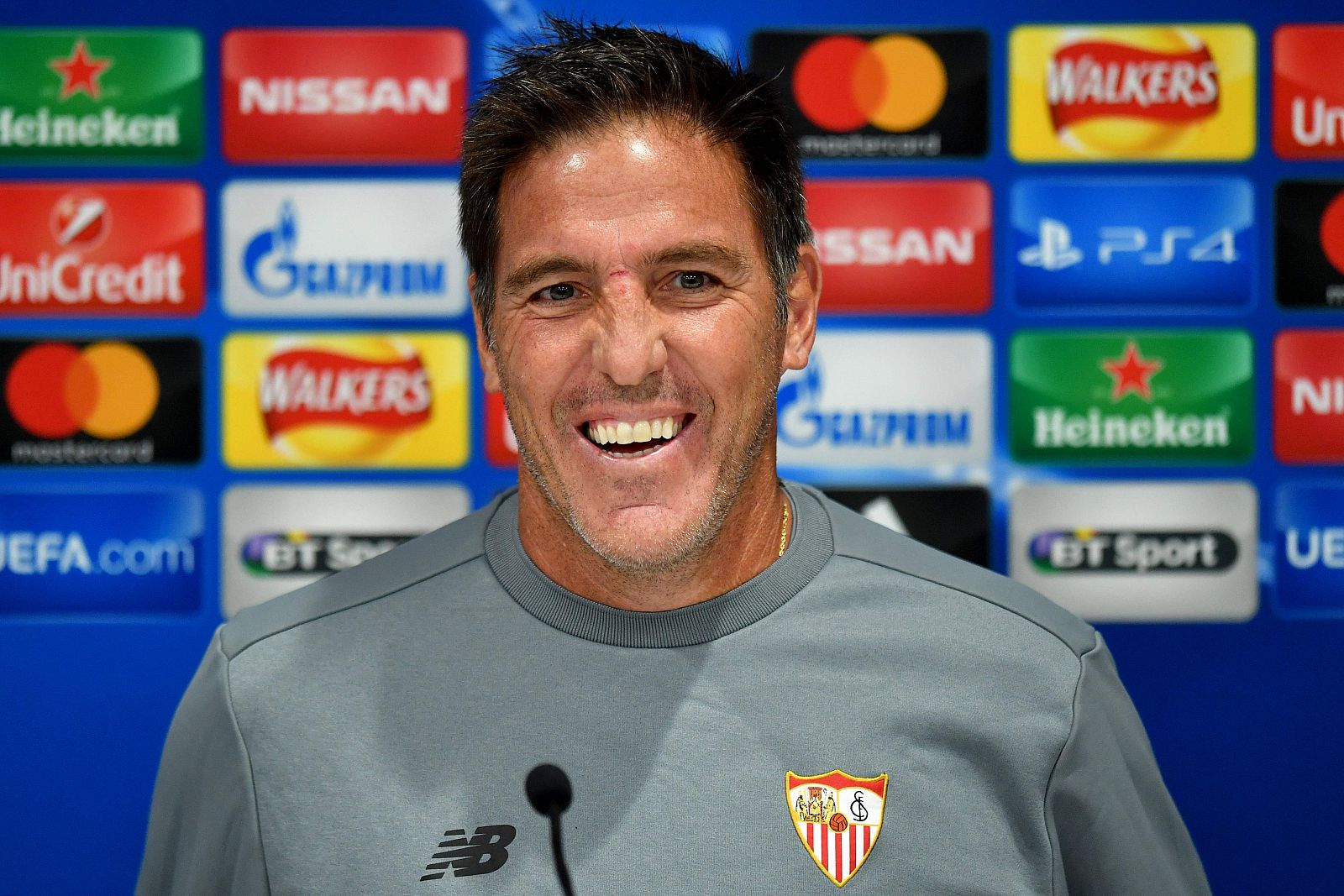 El entrenador del Sevilla FC, Eduardo Berizzo, en rueda de prensa.