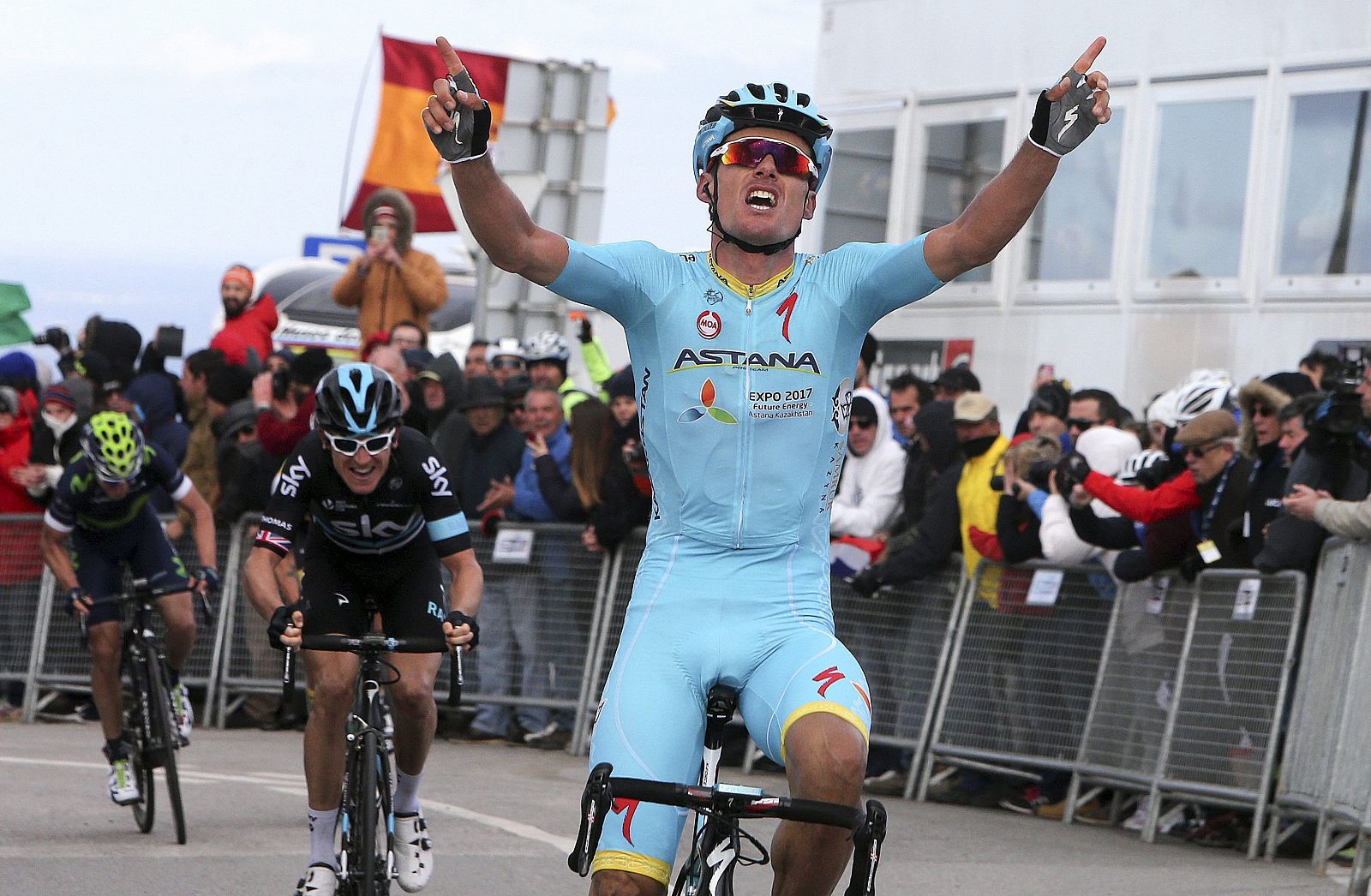 El ciclista muleño Luis León Sánchez (Astana) durante la Vuelta al Algarve.