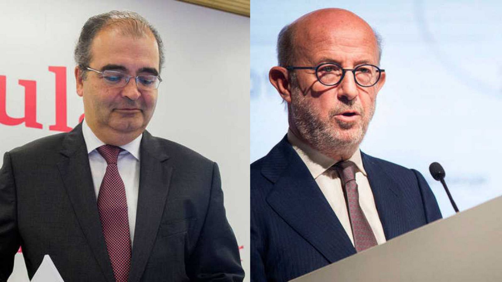 Los dos últimos expresidentes del Banco Popular, Ángel Ron y Emilio Saracho