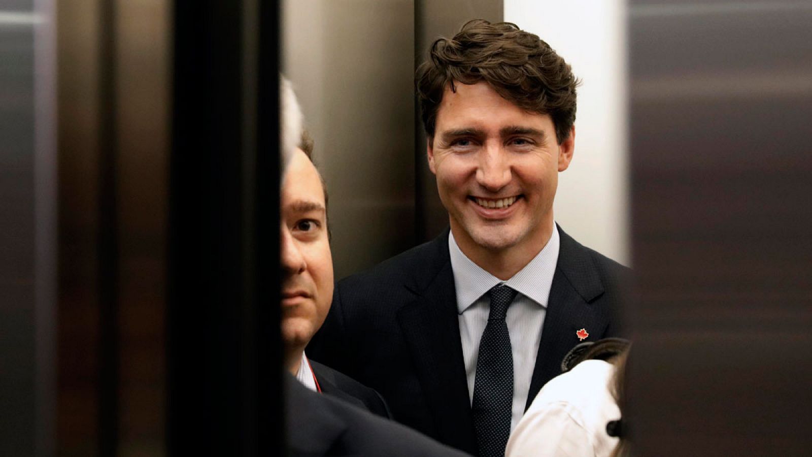 El primer ministro canadiense, Justin Trudeau,  tras una conferencia de prensa en el marco de la 72 Asamblea General de Naciones Unidas.