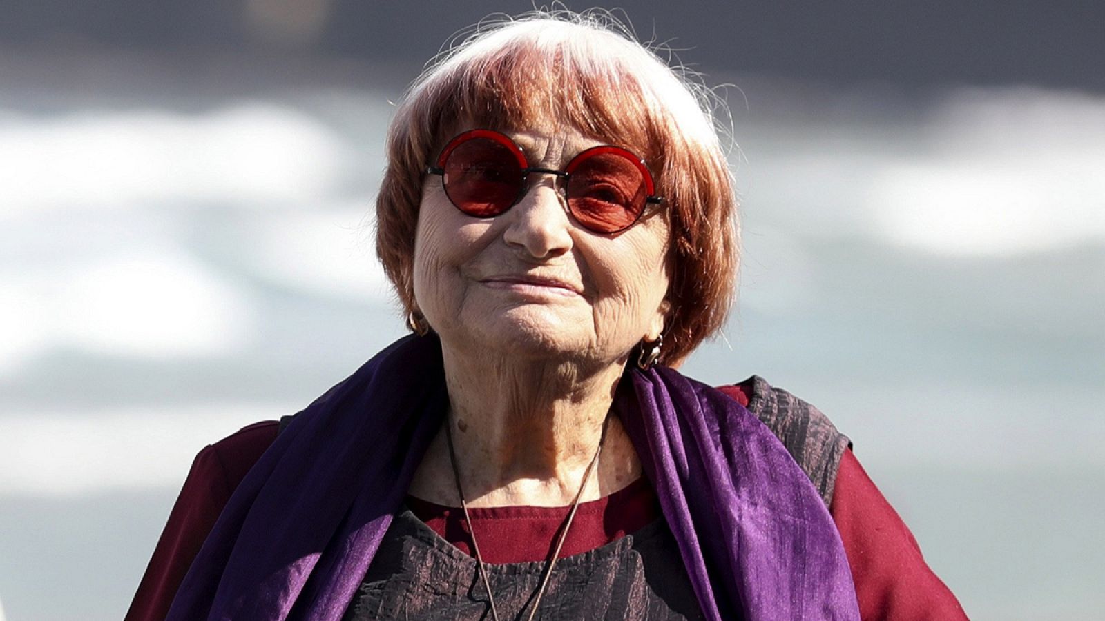 Agnès Varda en San Sebastián, antes de recibir uno de los Premio Donostia de 2017.