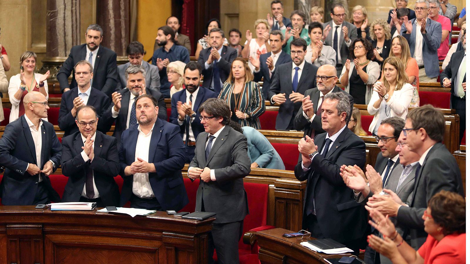 Imagen de archivo de un pleno en el Parlamento de Cataluña.