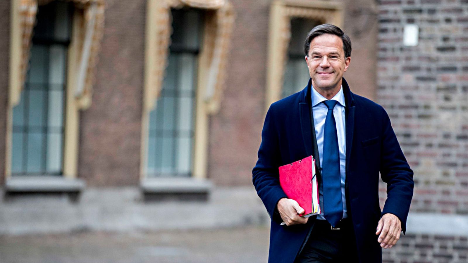El primer ministro de Holanda, Mark Rutte, momentos antes de anunciar el pacto de Gobierno