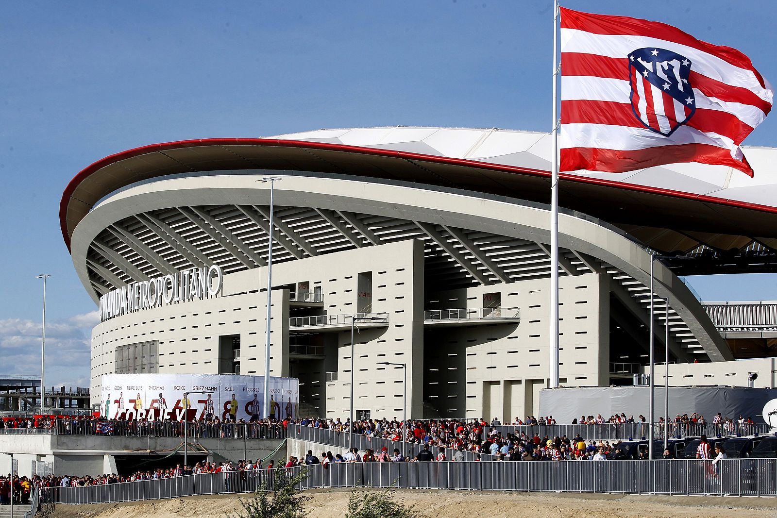 Vista exterior del Wanda Metropolitano, nuevo estadio del Atlético de Madrid.