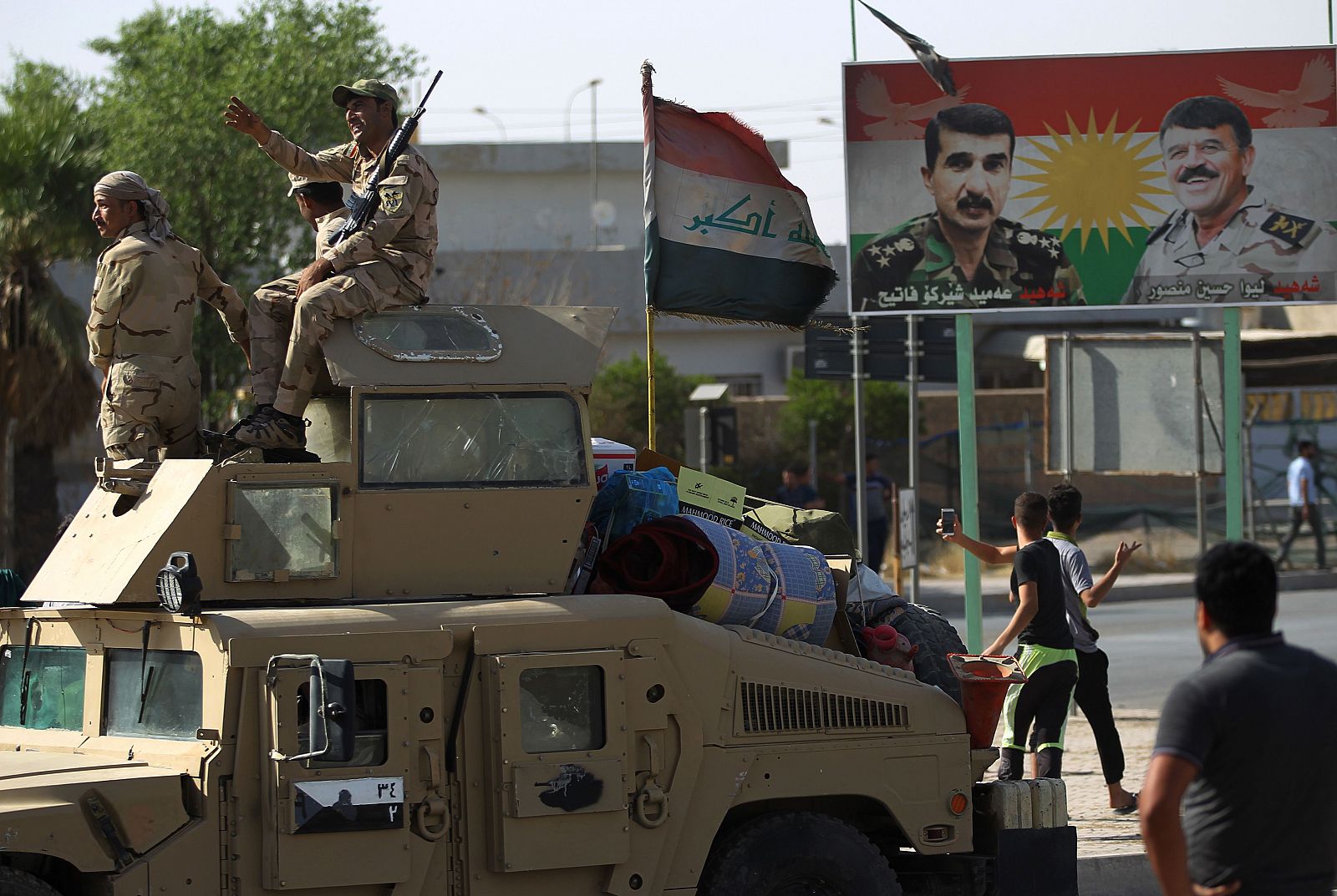 Las tropas iraquíes controlan zonas estratégicas de Kirkuk