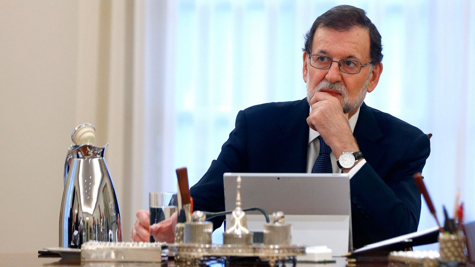 El presidente del Gobierno, Mariano Rajoy, en la reunión extraordinaria del Consejo de Ministros del pasado 11 de octubre