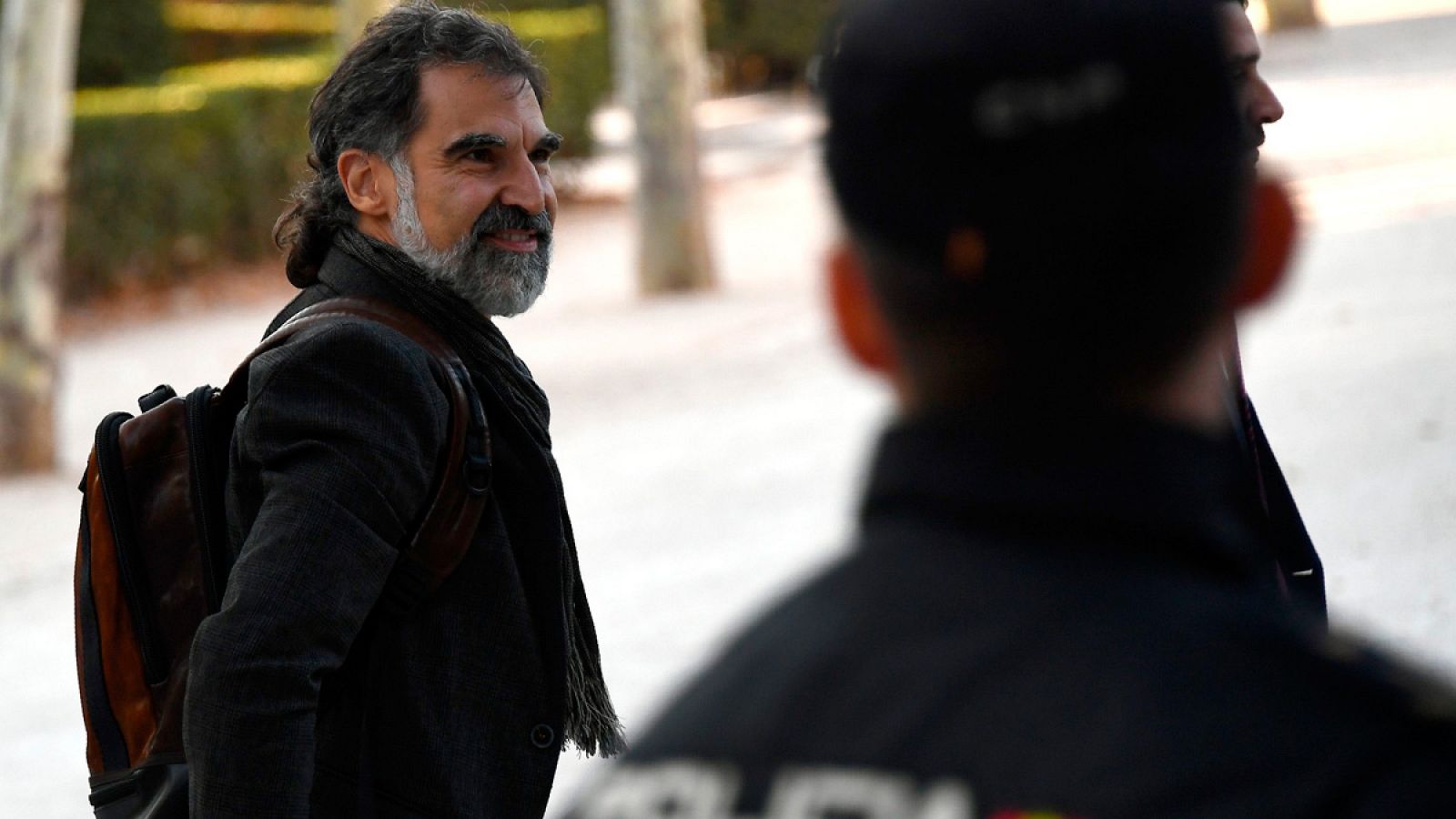 El presidente de Òmnium Cultural, Jordi Cuixart, el pasado 16 de octubre a su llegada a la Audiencia Nacional