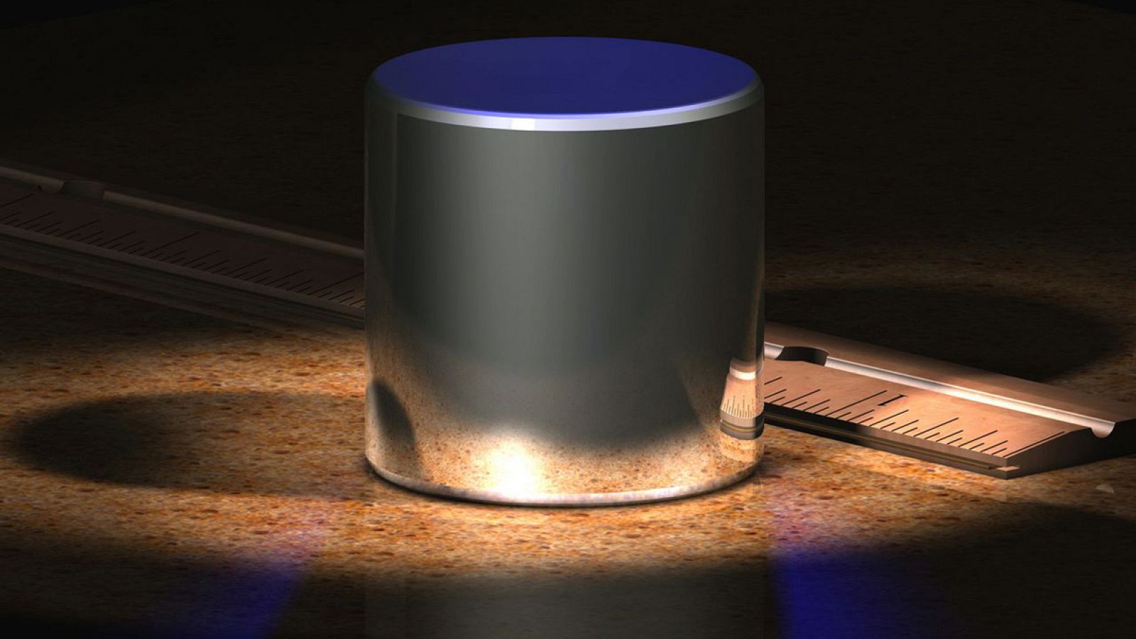 El patrón internacional del kilogramo es un cilindro de iridio y platino que se guarda en la Oficina Internacional de Pesas y Medidas en Sèvres, cerca de París