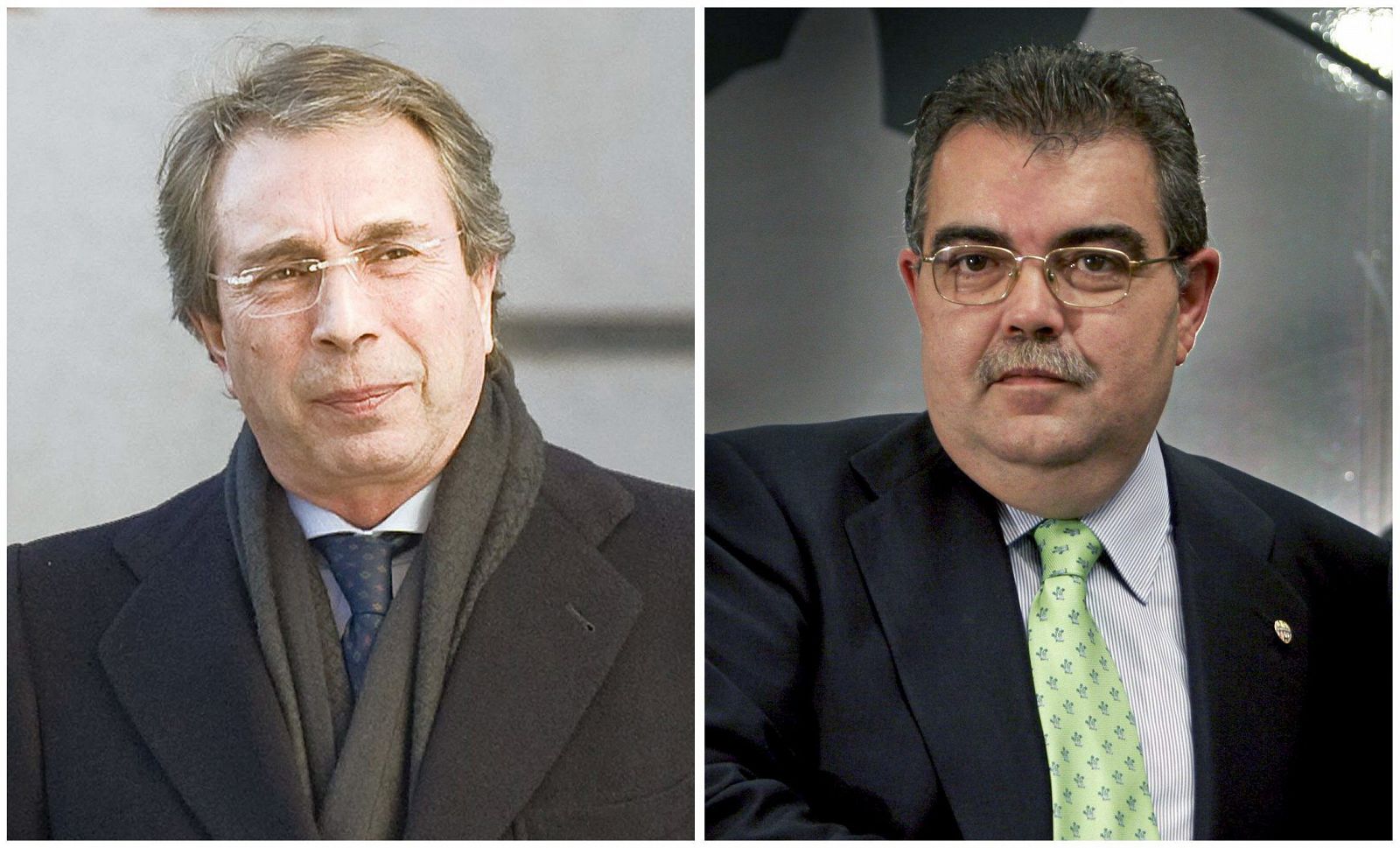 Imagen de archivo de los dos expresidentes del Valencia, Vicente Soriano (izquierda) y Juan Soler (d).