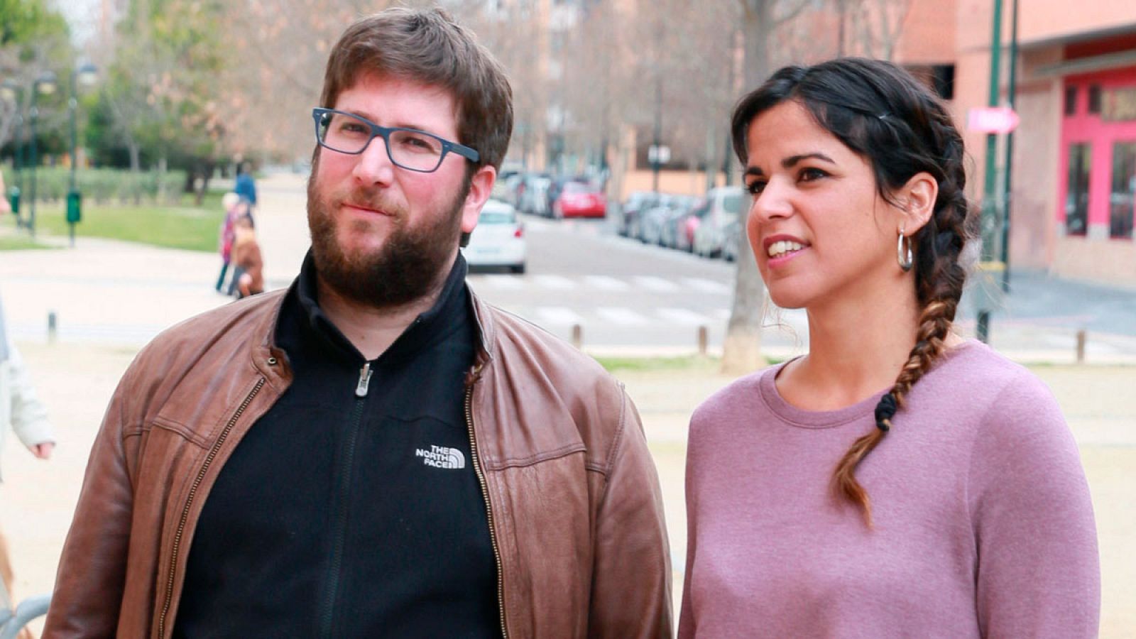 El eurodiputado de Podemos, Miguel Urbán, y la secretaria general en Andalucía, Teresa Rodríguez