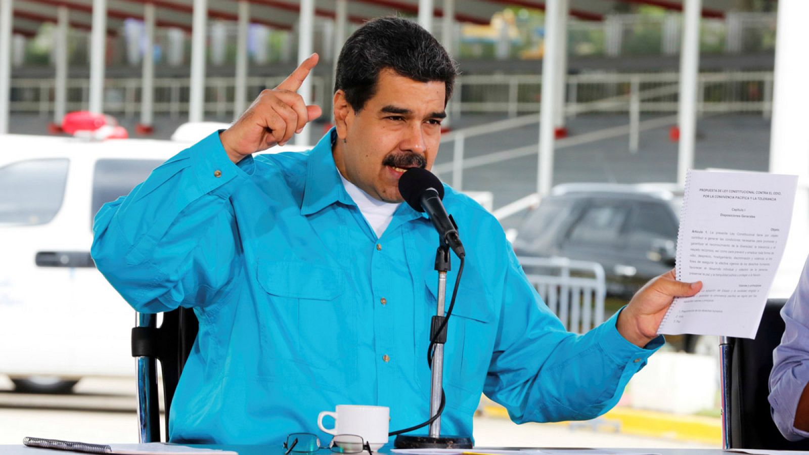 El presidente de Venezuela, Nicolás Maduro, en una rueda de prensa