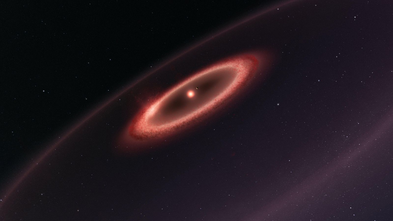 Impresión artistica de cómo sería Próxima Centauri, la estrella más cercana al Sol