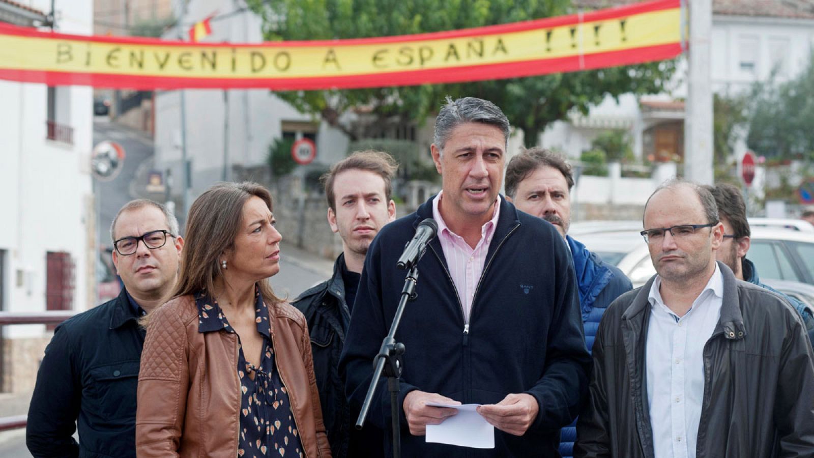 El presidente del PPC durante un acto en Girona este fin de semana