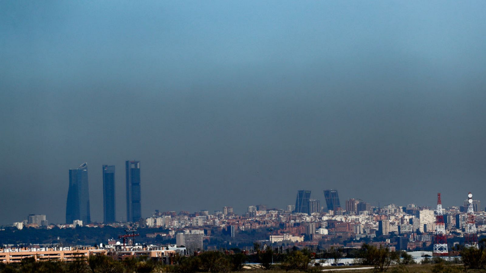 Vista de Madrid con la boina de contaminación que cubre con frecuencia la ciudad