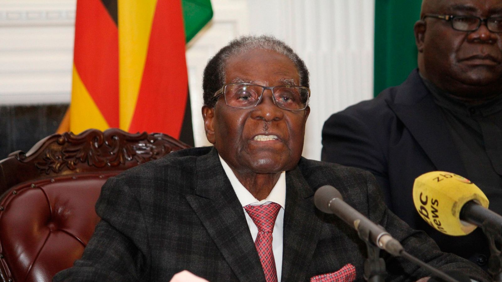 El presidente de Zimbabue, Robert Mugabe, en una declaración televisada en Harare