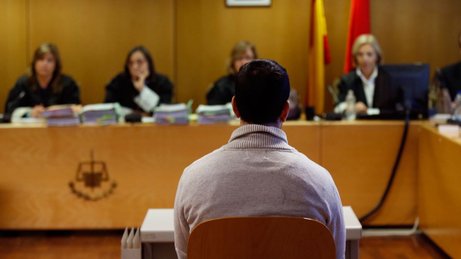 El profesor del Colegio Vallmont durante el juicio en la Audiencia Provincial de Madrid el pasado enero
