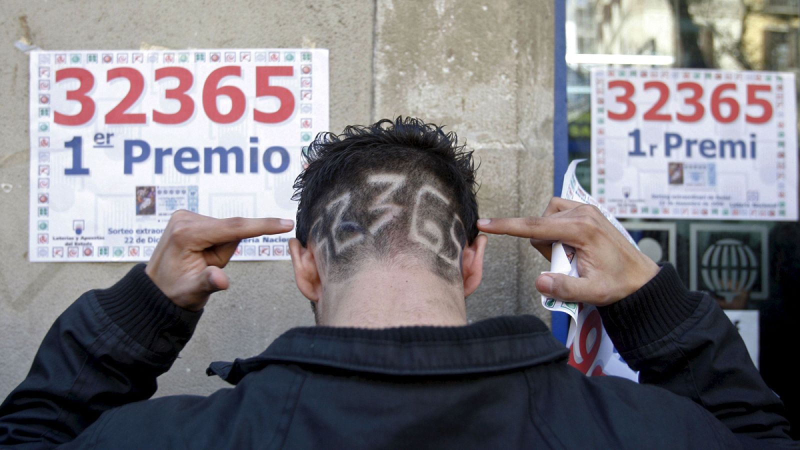 Un joven agraciado con el 'Gordo' de la Lotería de Navidad en 2008