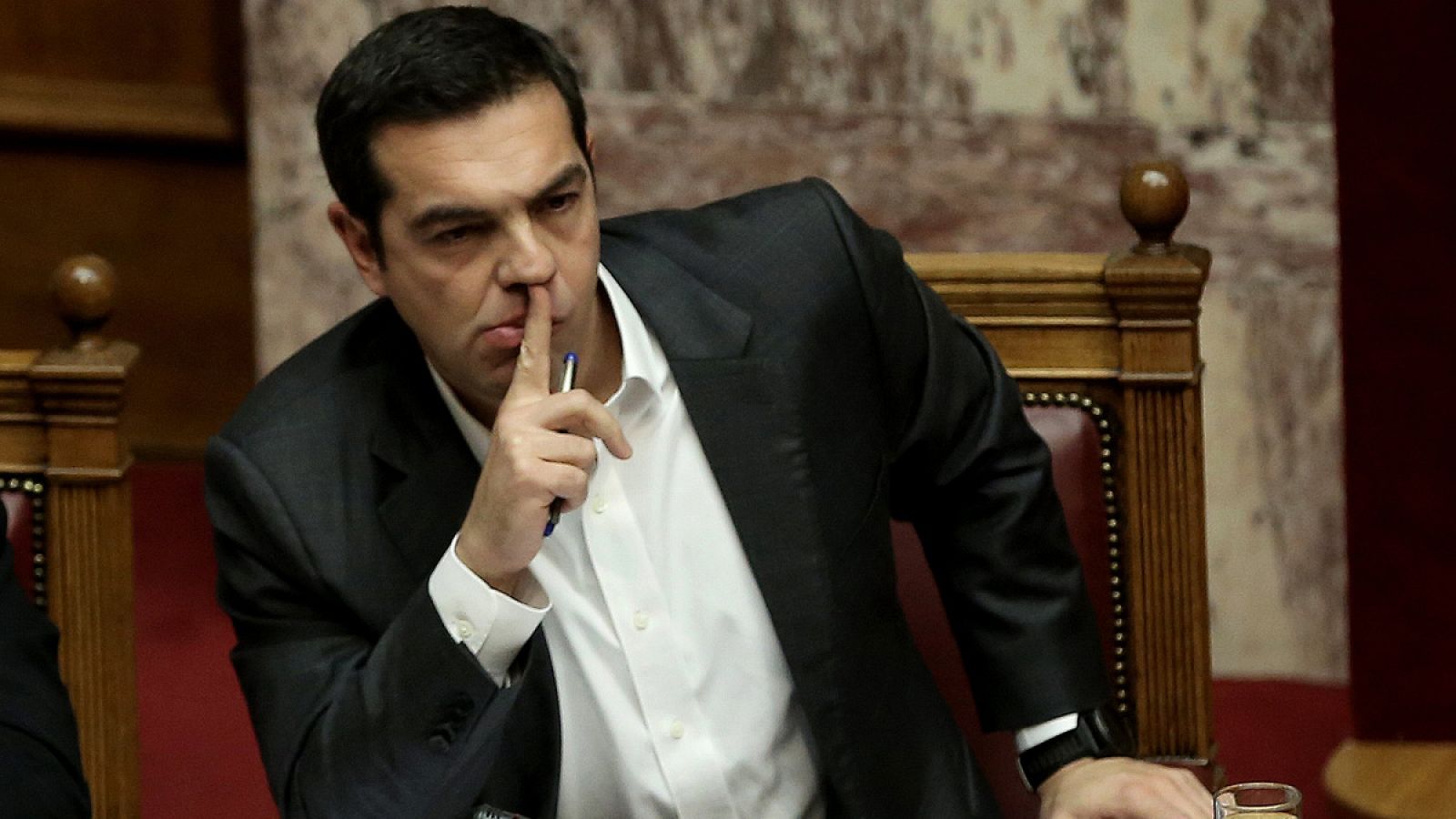 El primer ministro de Grecia, Alexis Tsipras, en una sesión parlamentaria en Atenas