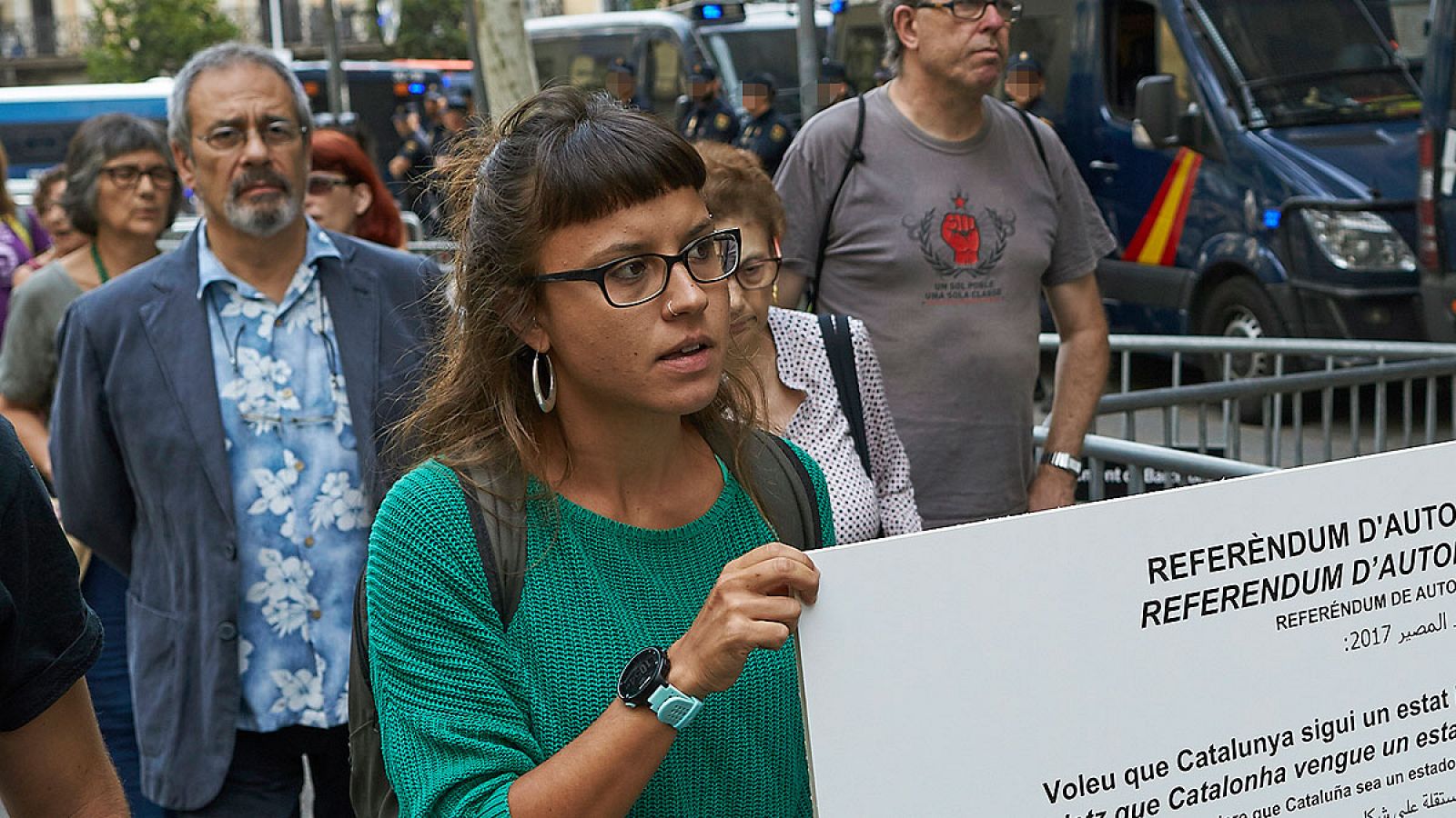 María Rovira, durante un acto de reivindicación del referéndum del 1-O