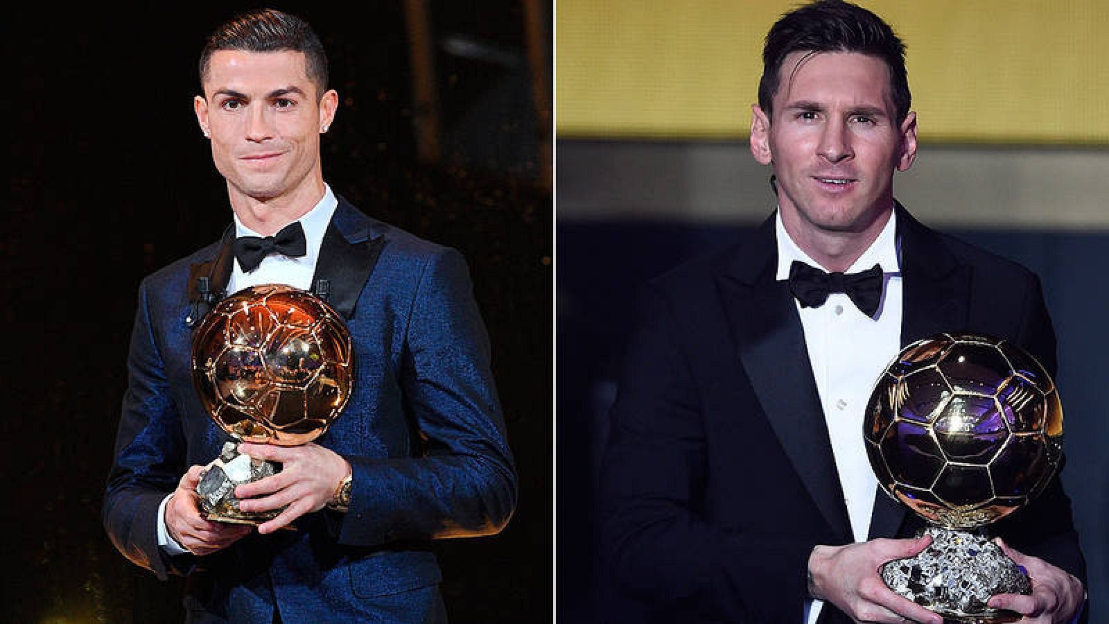Cristiano y Messi acumulan cinco Balones de Oro cada uno.