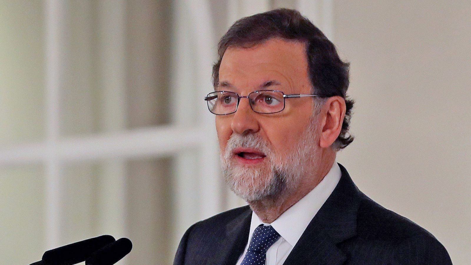 El presidente del Gobierno, Mariano Rajoy, en un desayuno informativo de Europa Press