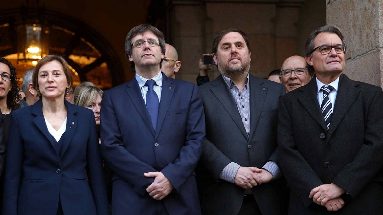Carme Forcadell, Carles Puigdemont, Oriol Junqueras y Artur Mas.