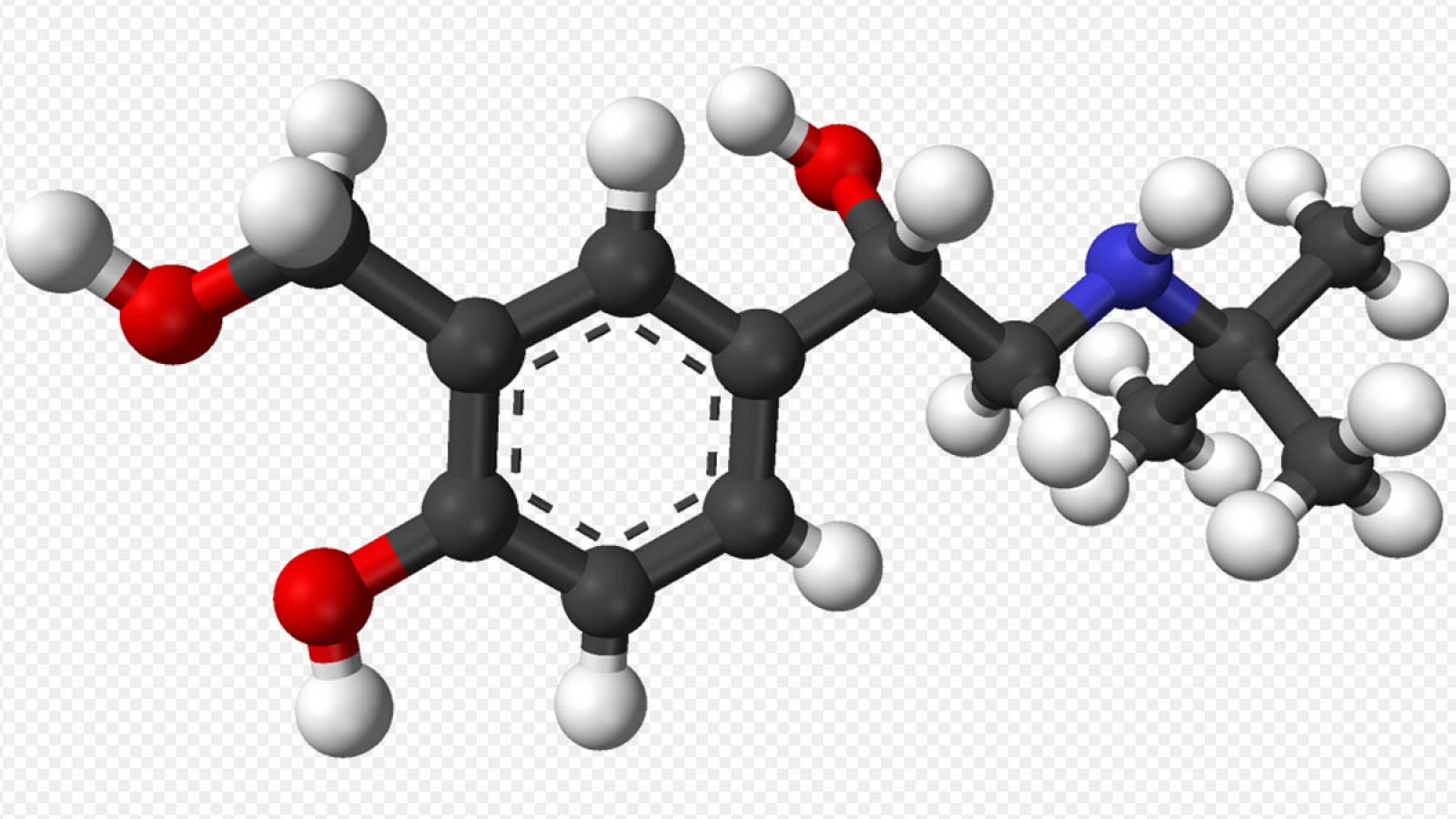 Molécula del salbutamol