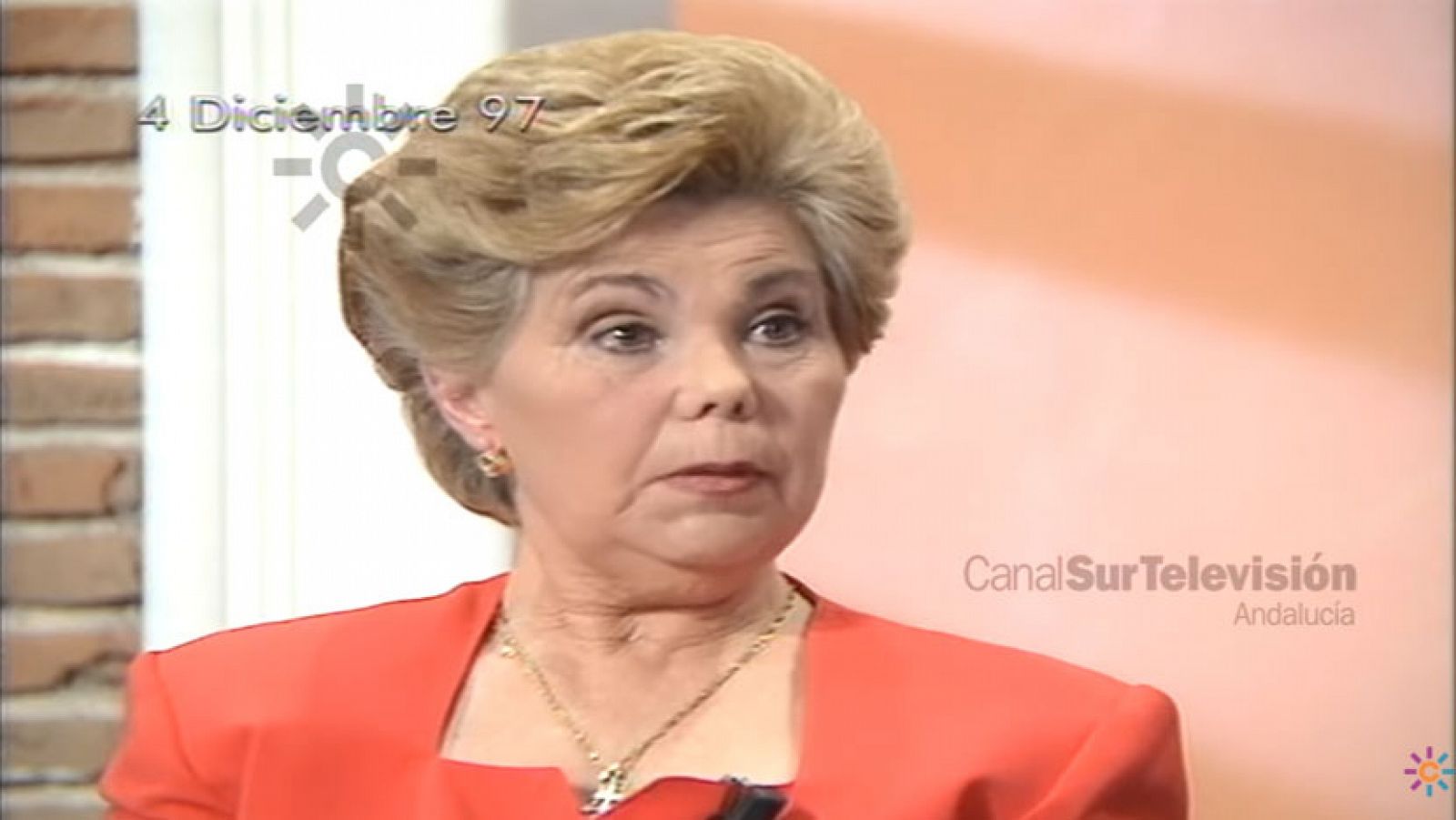 Imagen de Ana Orantes en el programa de Canal Sur donde denunció 40 años de maltrato