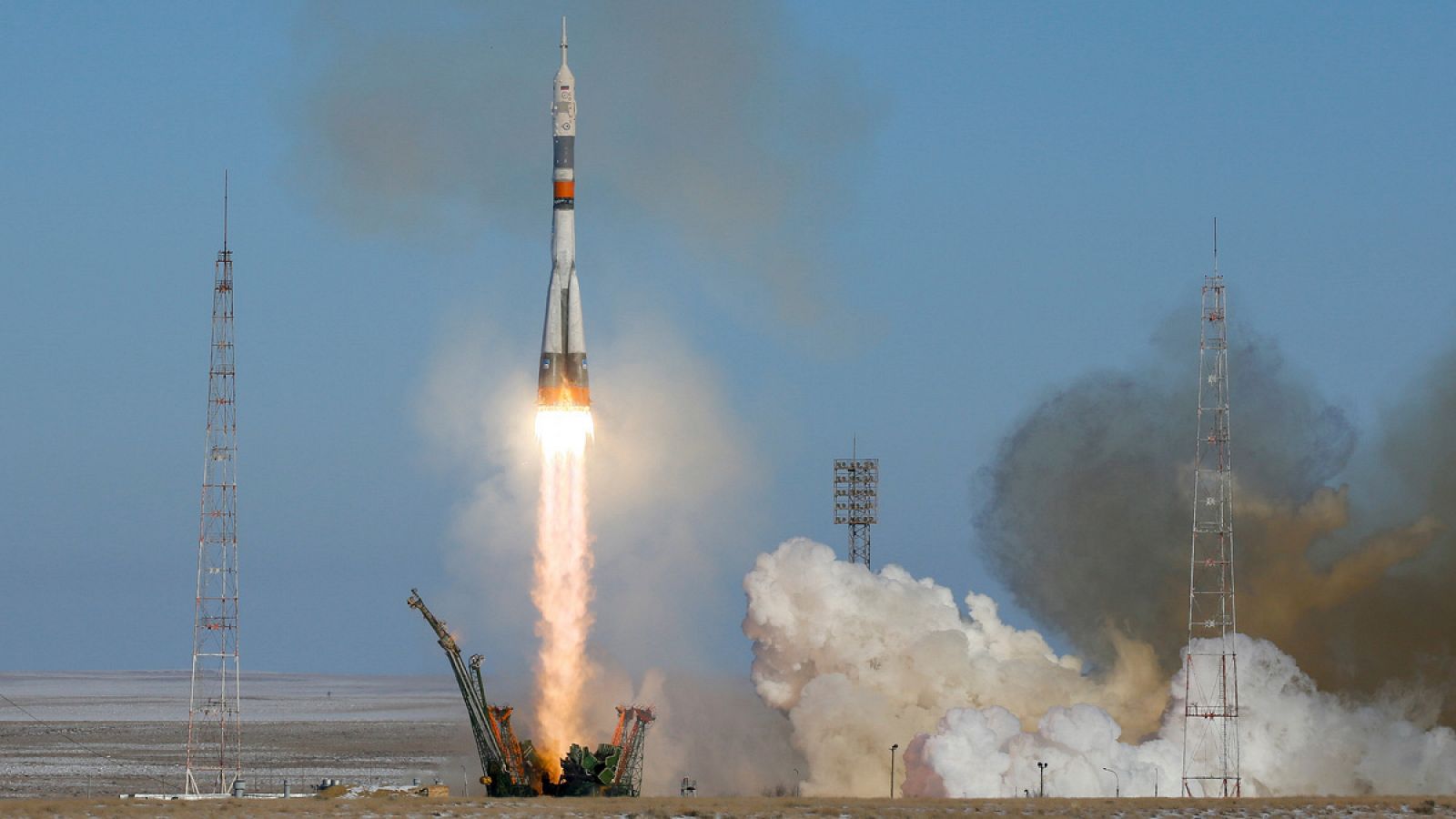 Despegue de la nave Soyuz MS-07