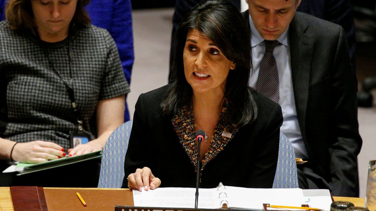 La embajadora ante la ONU de Estados Unidos, Nikki Haley