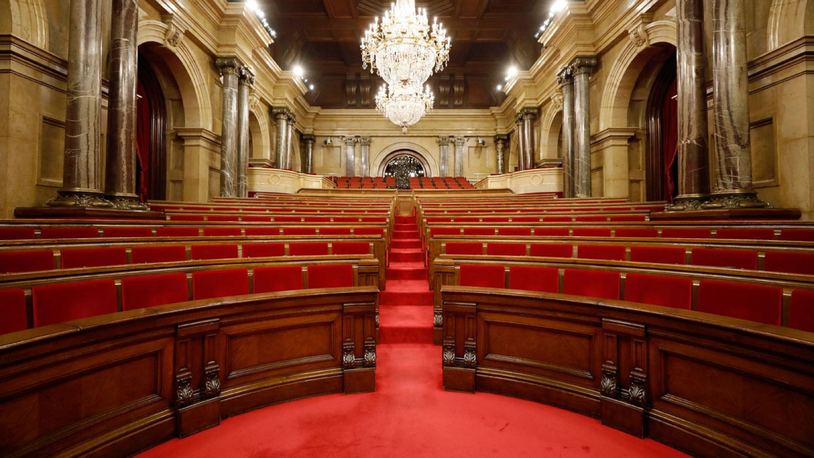 Vista del hemiciclo del Parlament de Cataluña