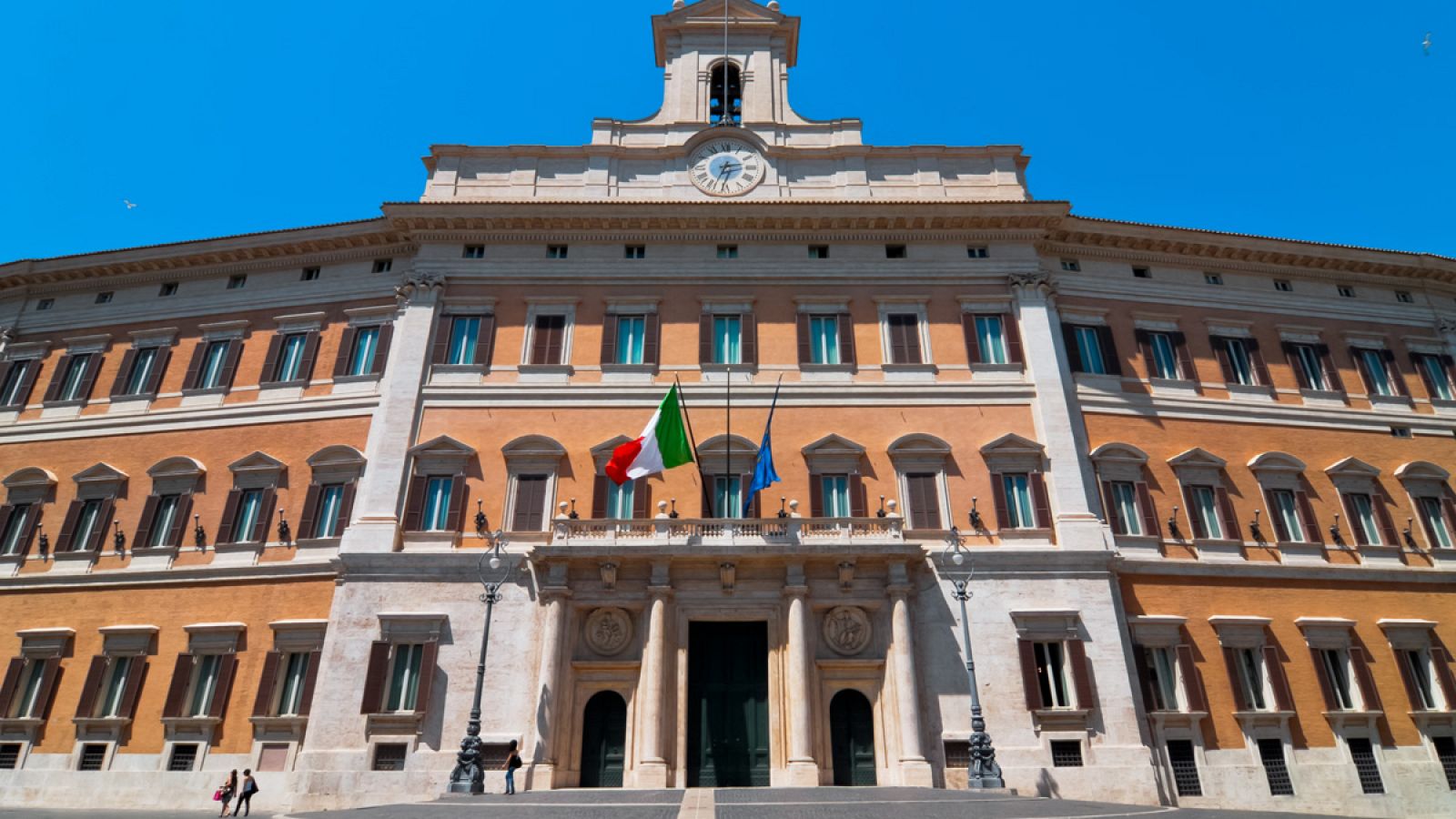 El Palazzo Montecitorio en Roma, sede de la Cámara de Diputados de Italia