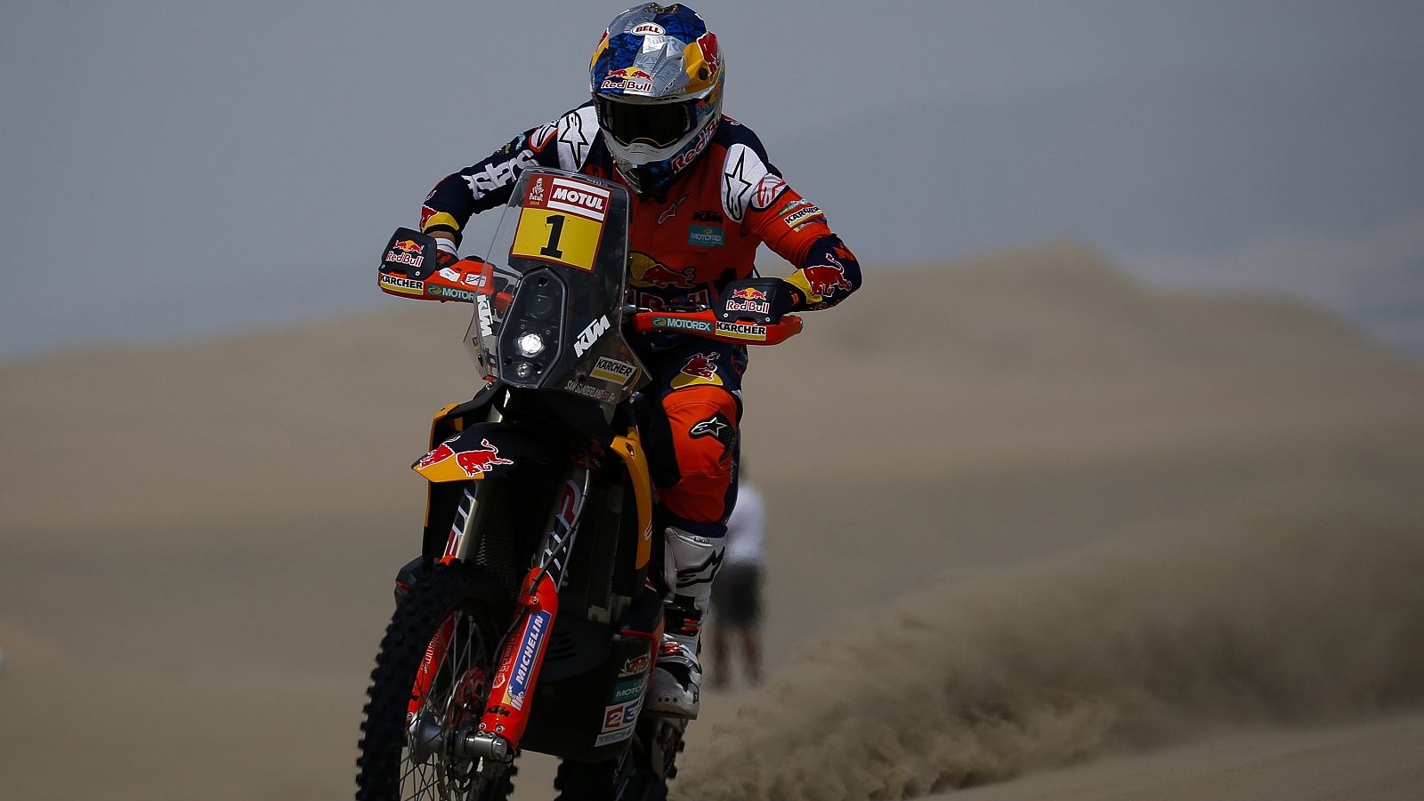 Sam Sunderland, en acción durante una etapa anterior del Dakar 2018