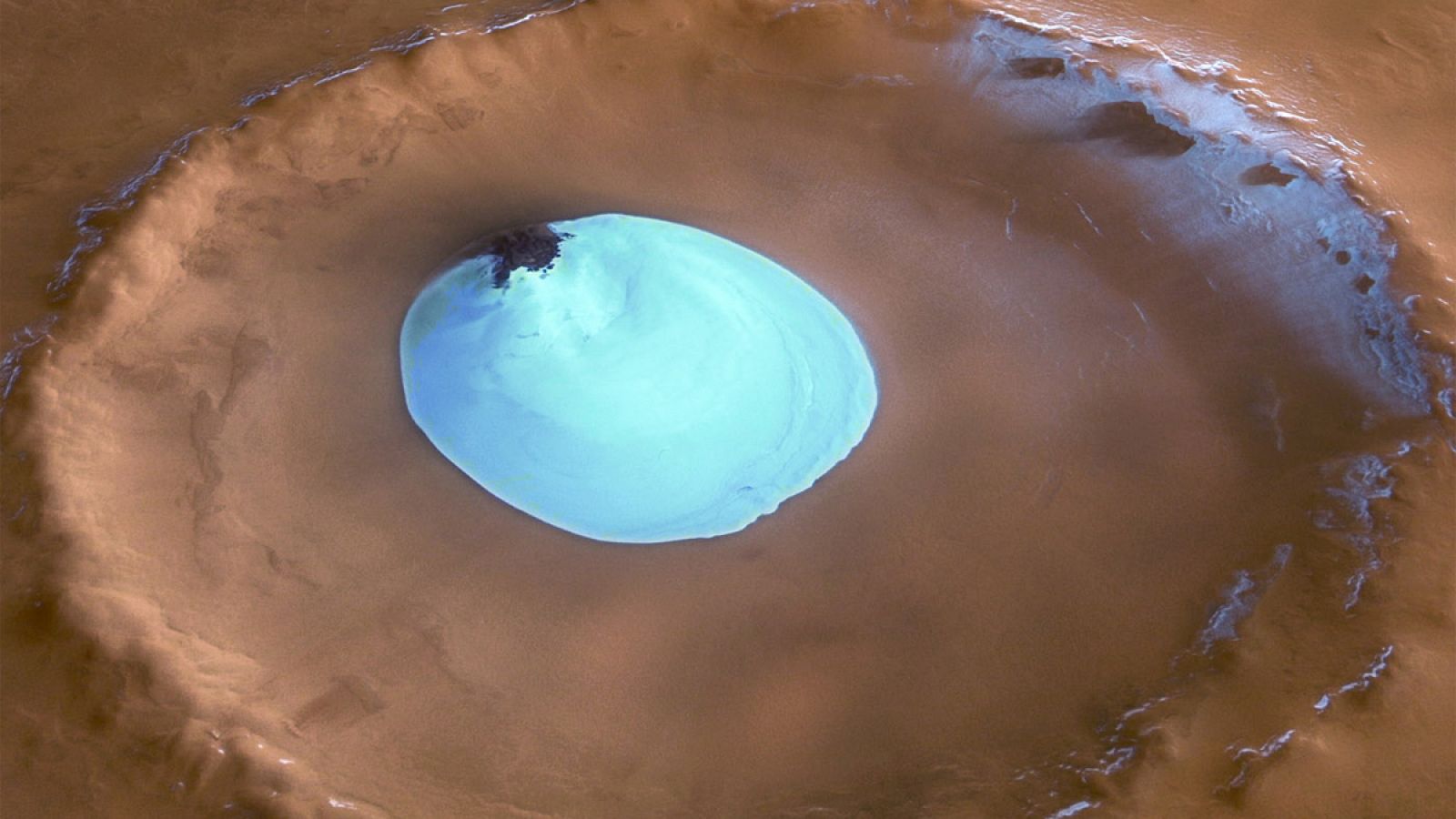 El hielo de Marte podría ser una útil fuente de agua para futuras misiones al planeta rojo.