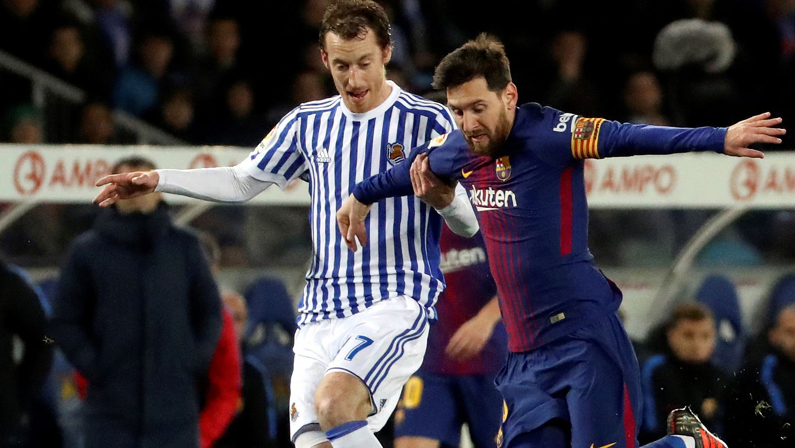 Leo Messi, junto a Zurutuza.