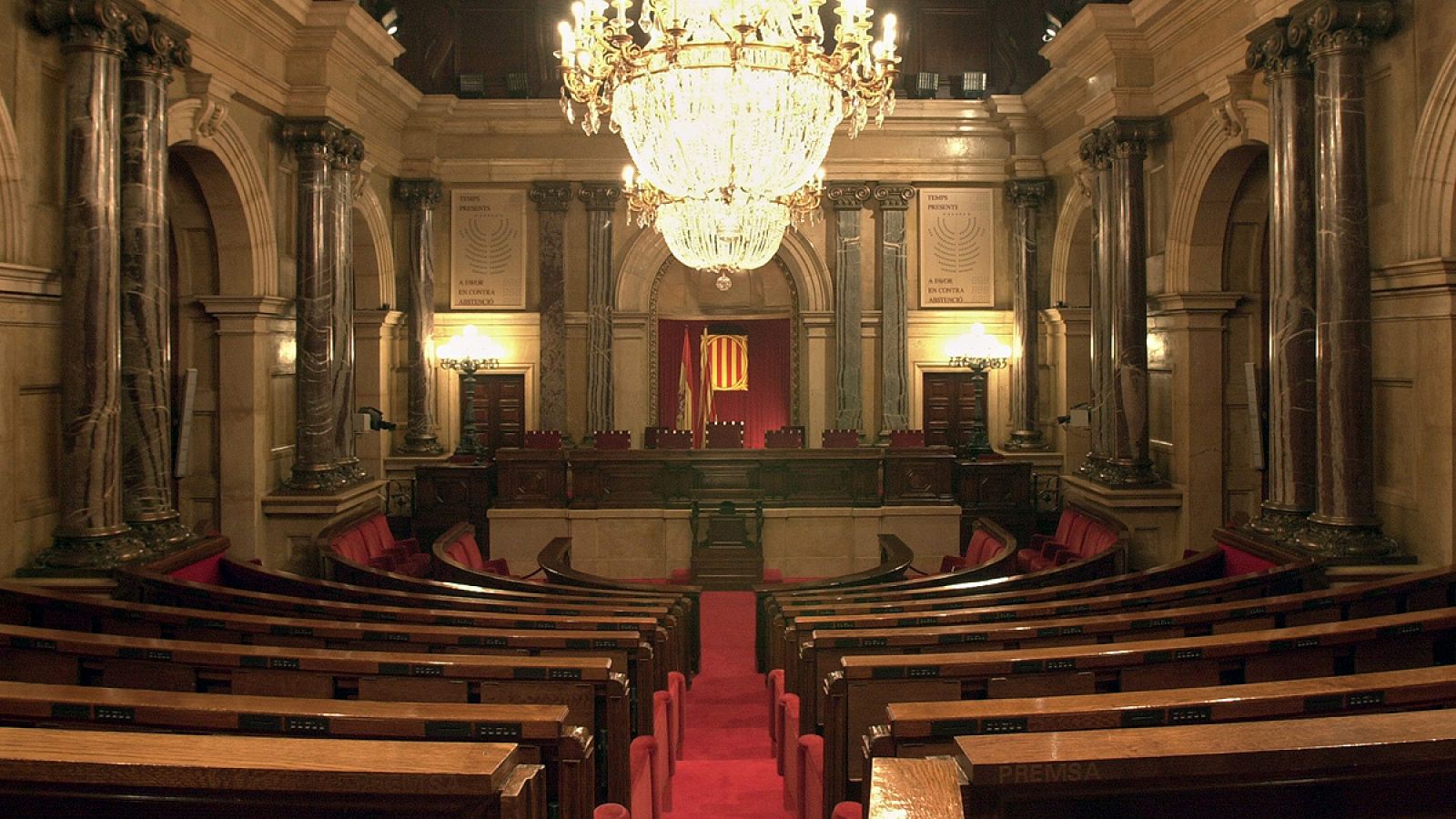 Vista general del Parlament catalán