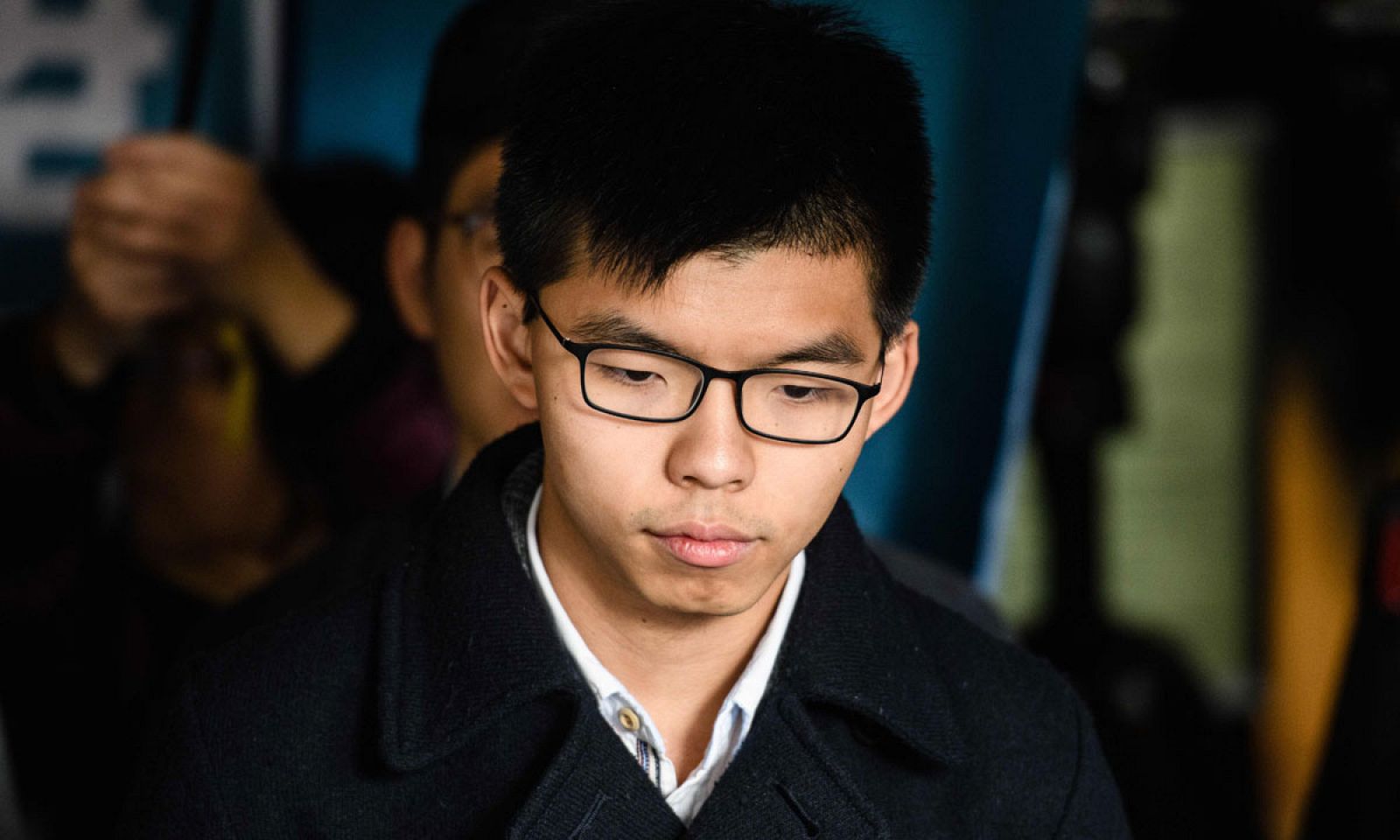 El activista Joshua Wong, a su llegada al tribunal de Hong Kong