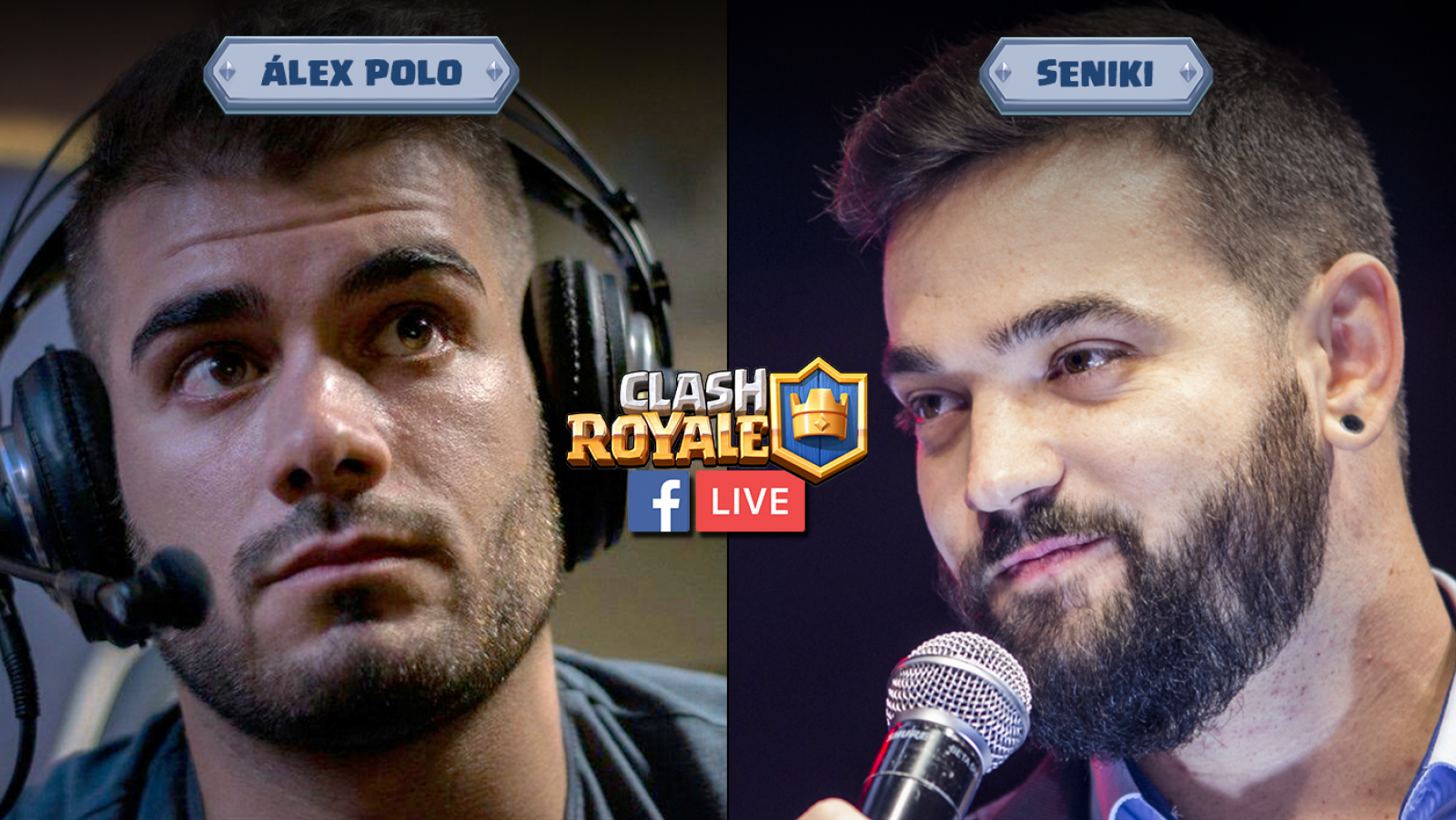 Seniki y Álex Polo, 'casters' de la RTVE Clash Royale Championship, responden en un Facebook Live