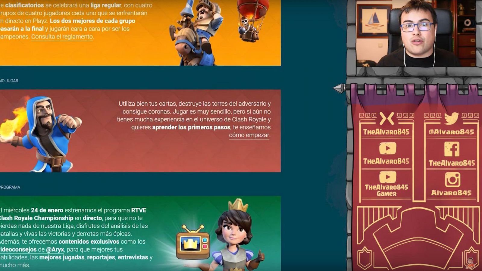 Alvaro845 te invita a participar en la RTVE Clash Royale Championship