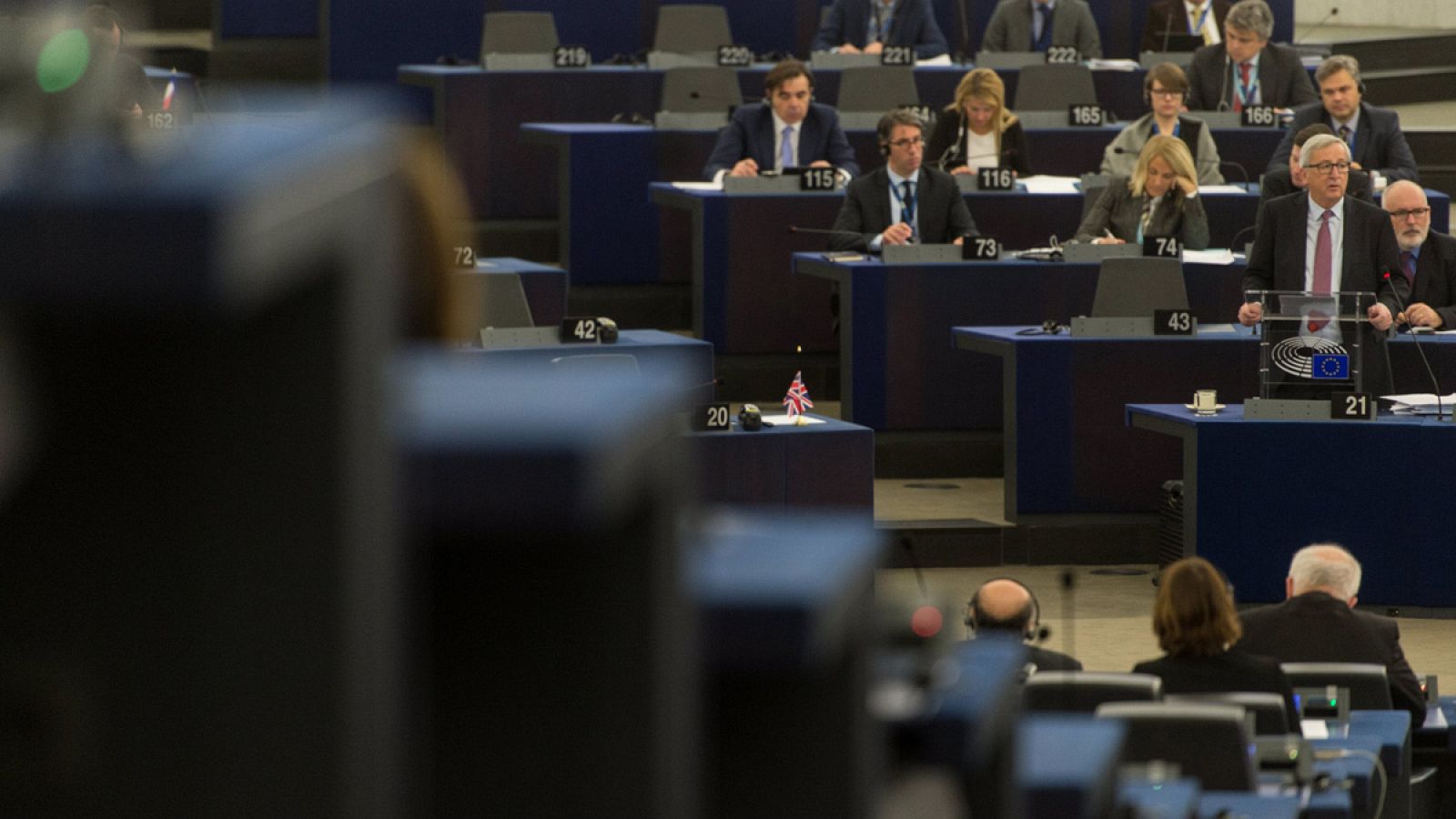 El presidente de la Comisión Europea, Jean-Claude Juncker, interviene en la Eurocámara