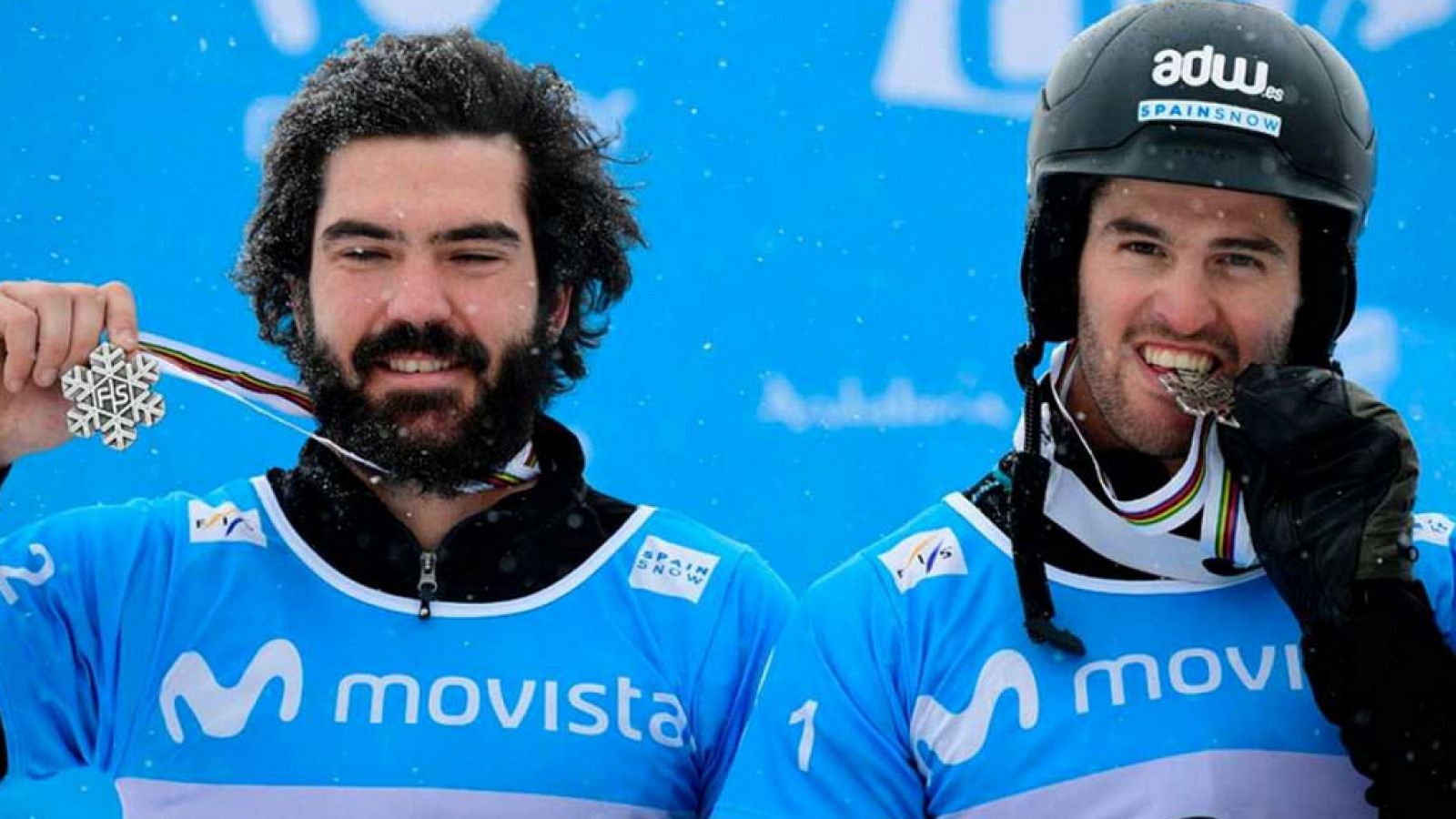 Lucas Eguibar y Regino Hernández, subcampeones del mundo de snowboard.