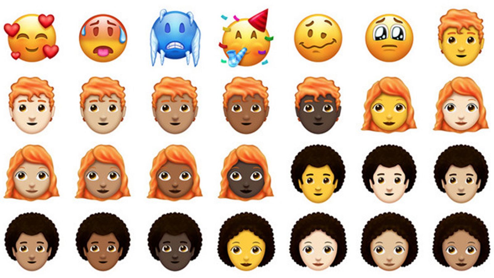 Nuevos emojis que se incorporarán a los smartphones en la segunda mitad de 2018.