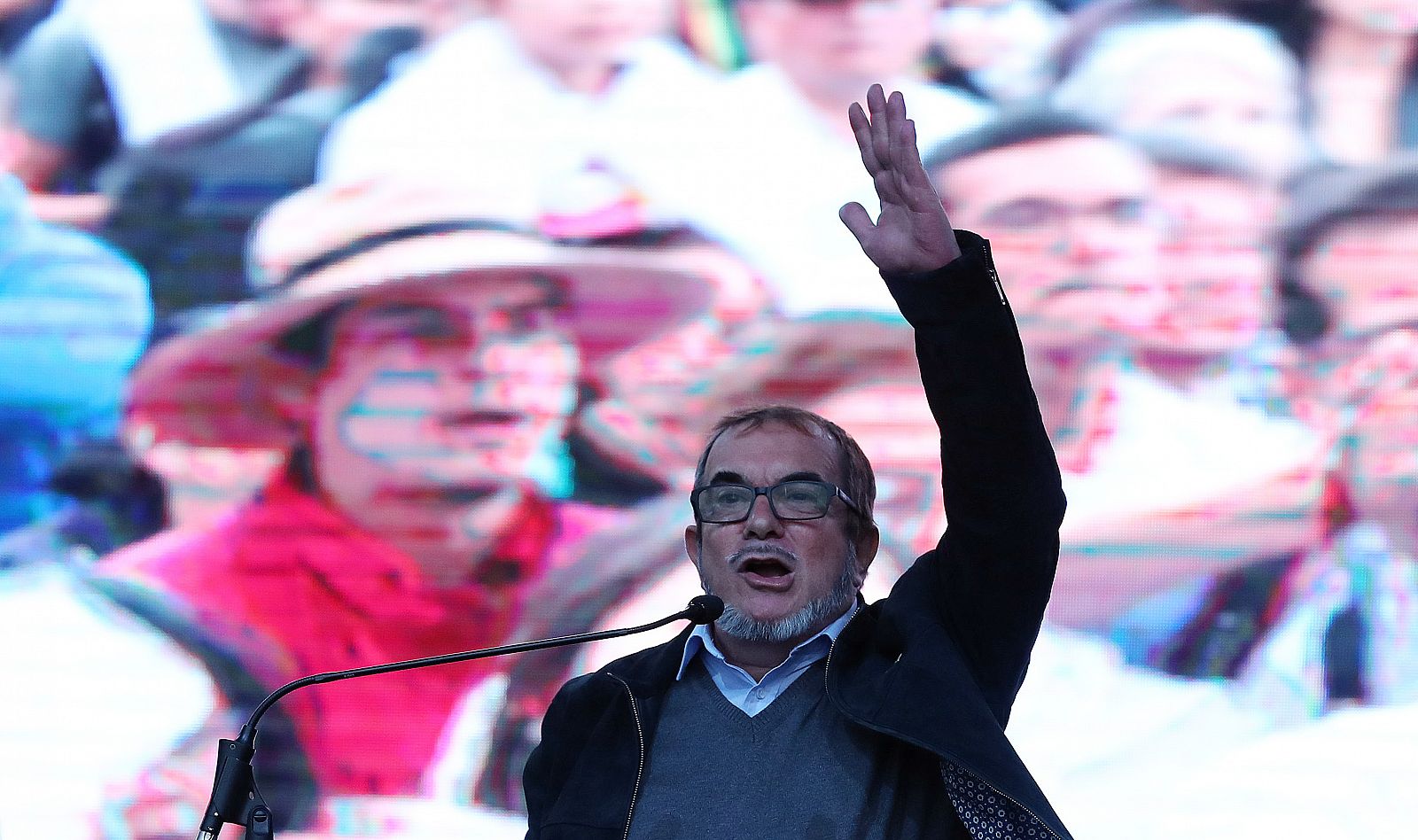 El candidato presidencial Rodrigo Londoño, alias Timochenko, durante el lanzamiento de su campaña electoral el pasado 27 de enero.