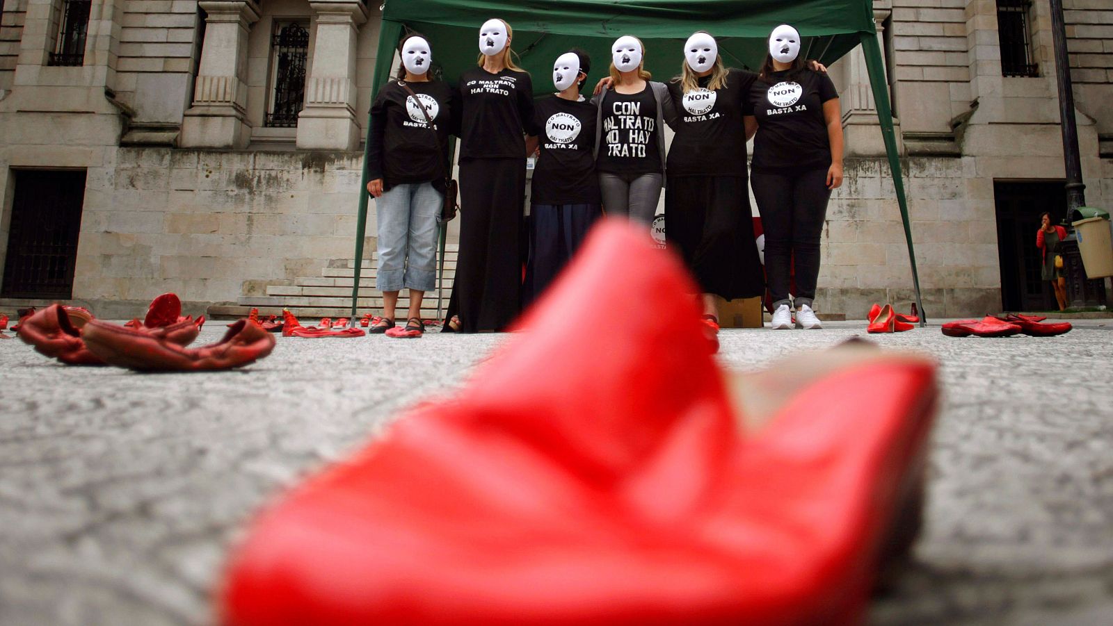 Imagen de archivo de una protesta contra la violencia de género en Galicia