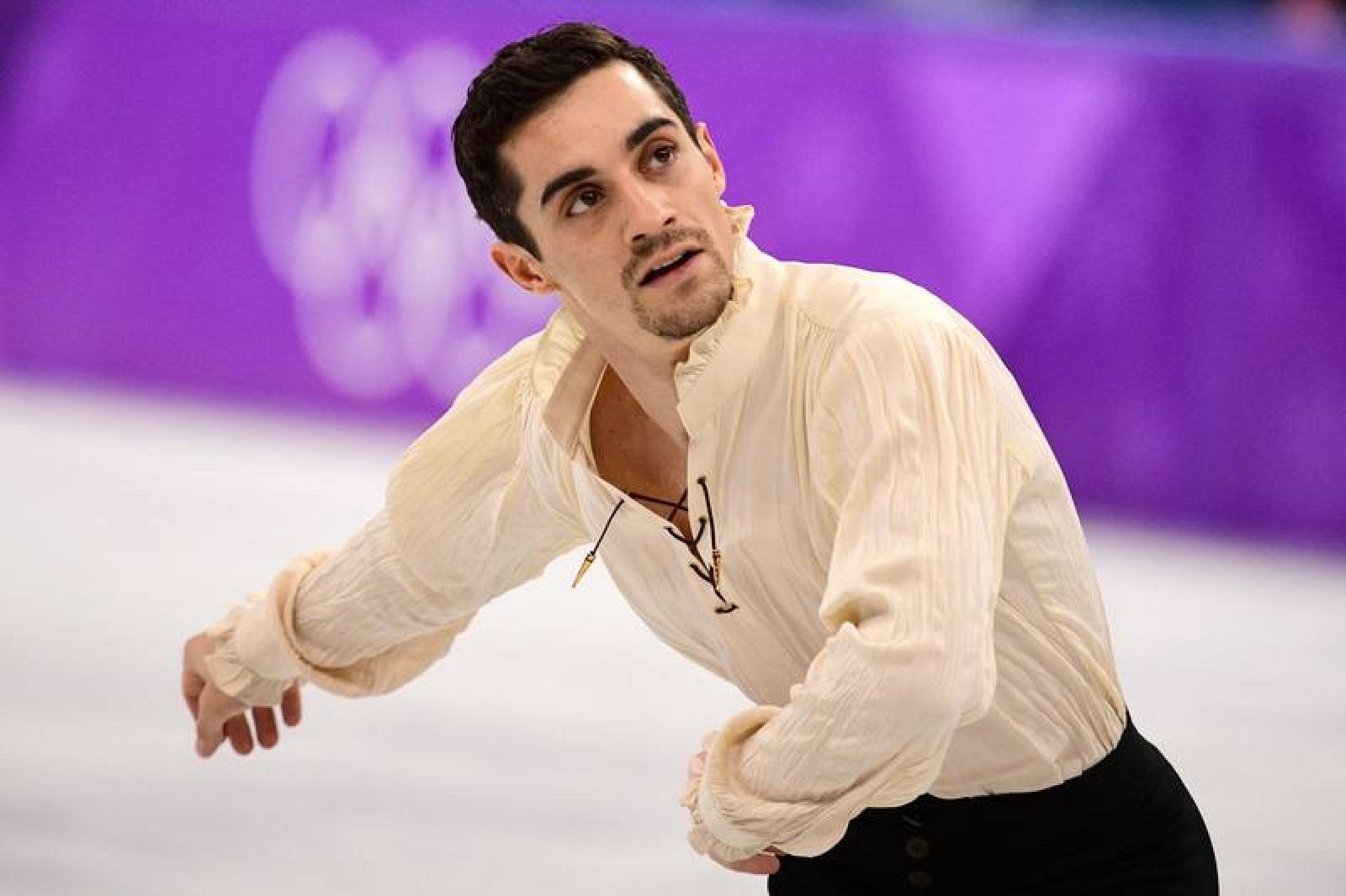 Javier Fernández, durante la final de Pyeongchang 