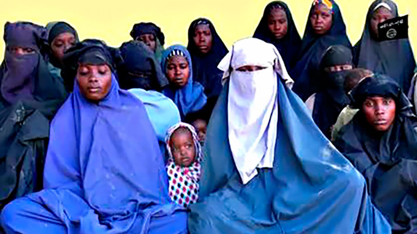 Imagen de varias de las niñas de Chibok, secuestradas en 2014, enviada por Boko Haram en enero de 2018