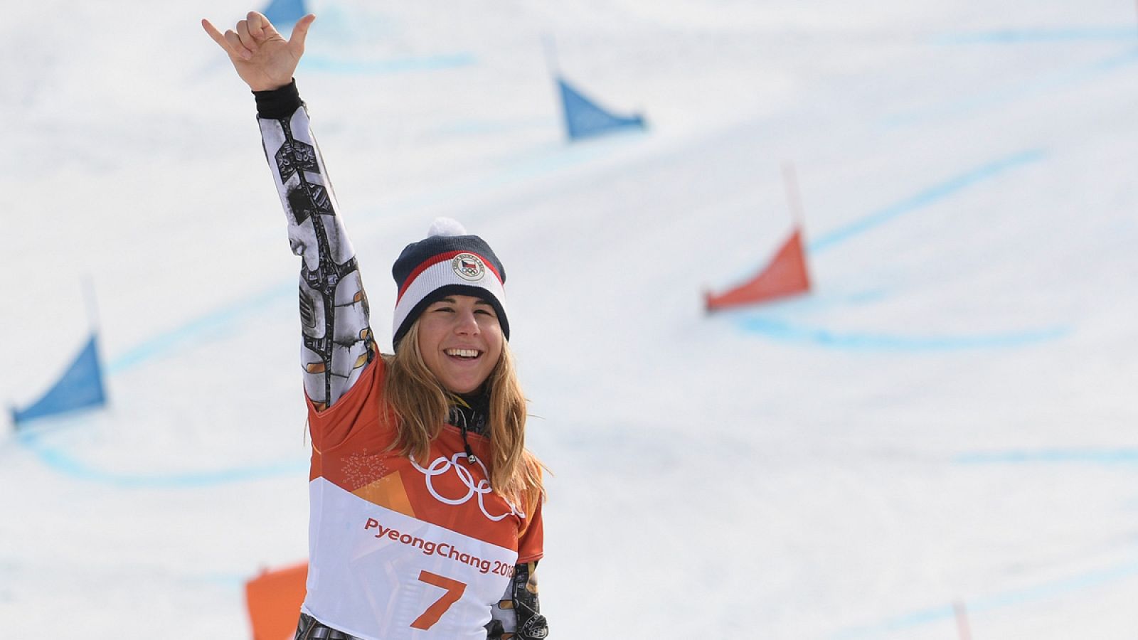 Ester Ledecka, tras ganar su segundo oro en los Juegos Olímpicos de Pyeongchang