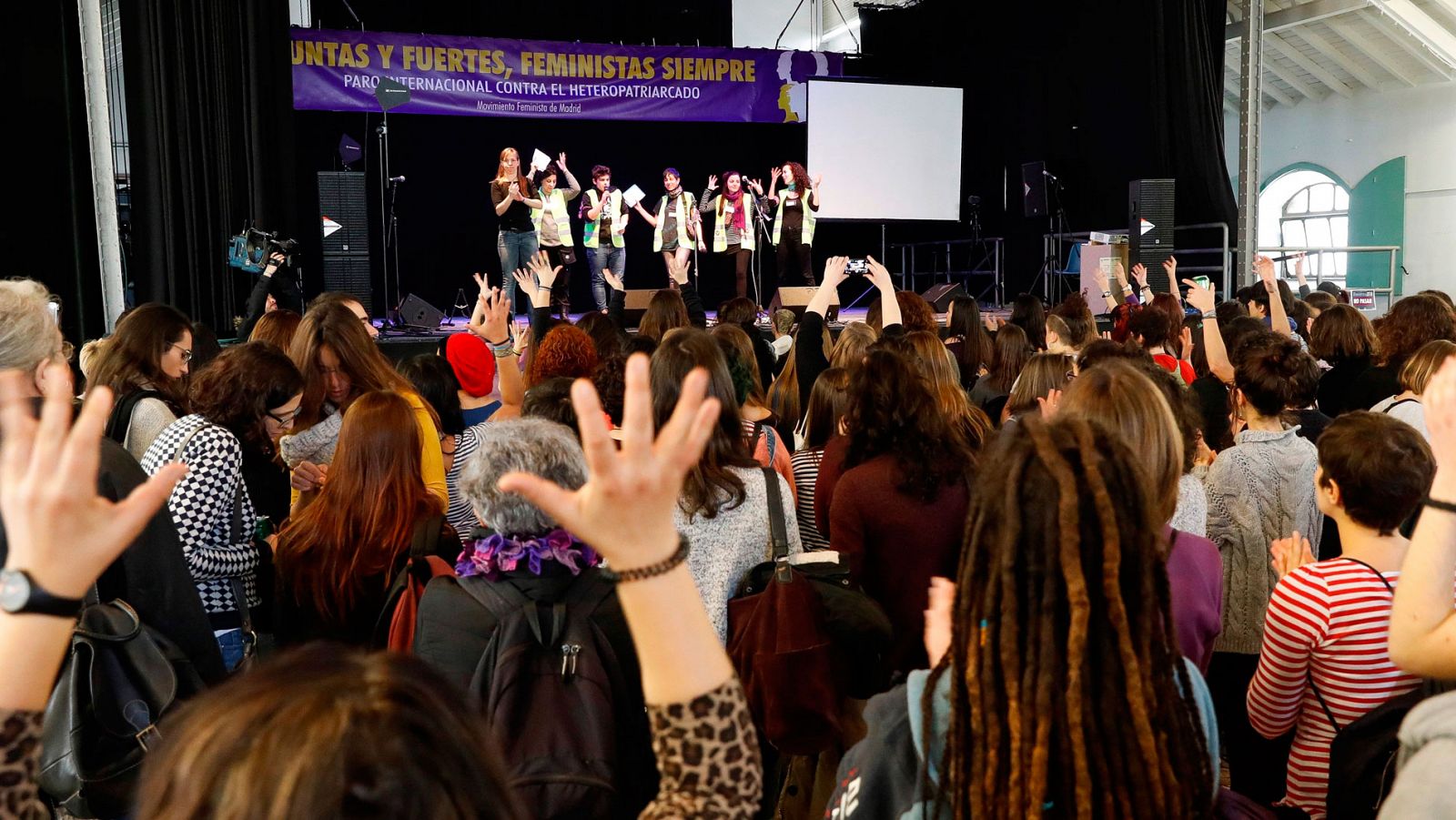 Imagen de archivo de un evento en Madrid para preparar la huelga feminista del 8 de marzo.