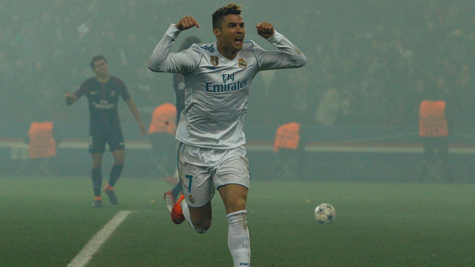 Cristiano Ronaldo celebra su gol al PSG.